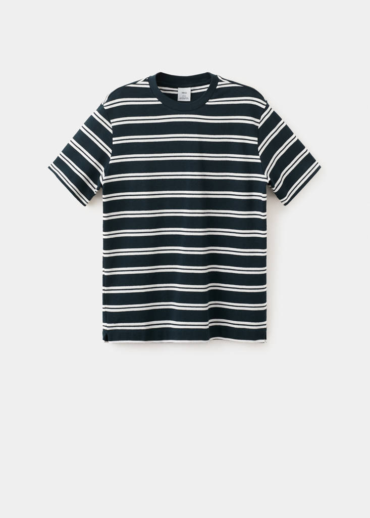 Regular fit striped T-shirt — Navy