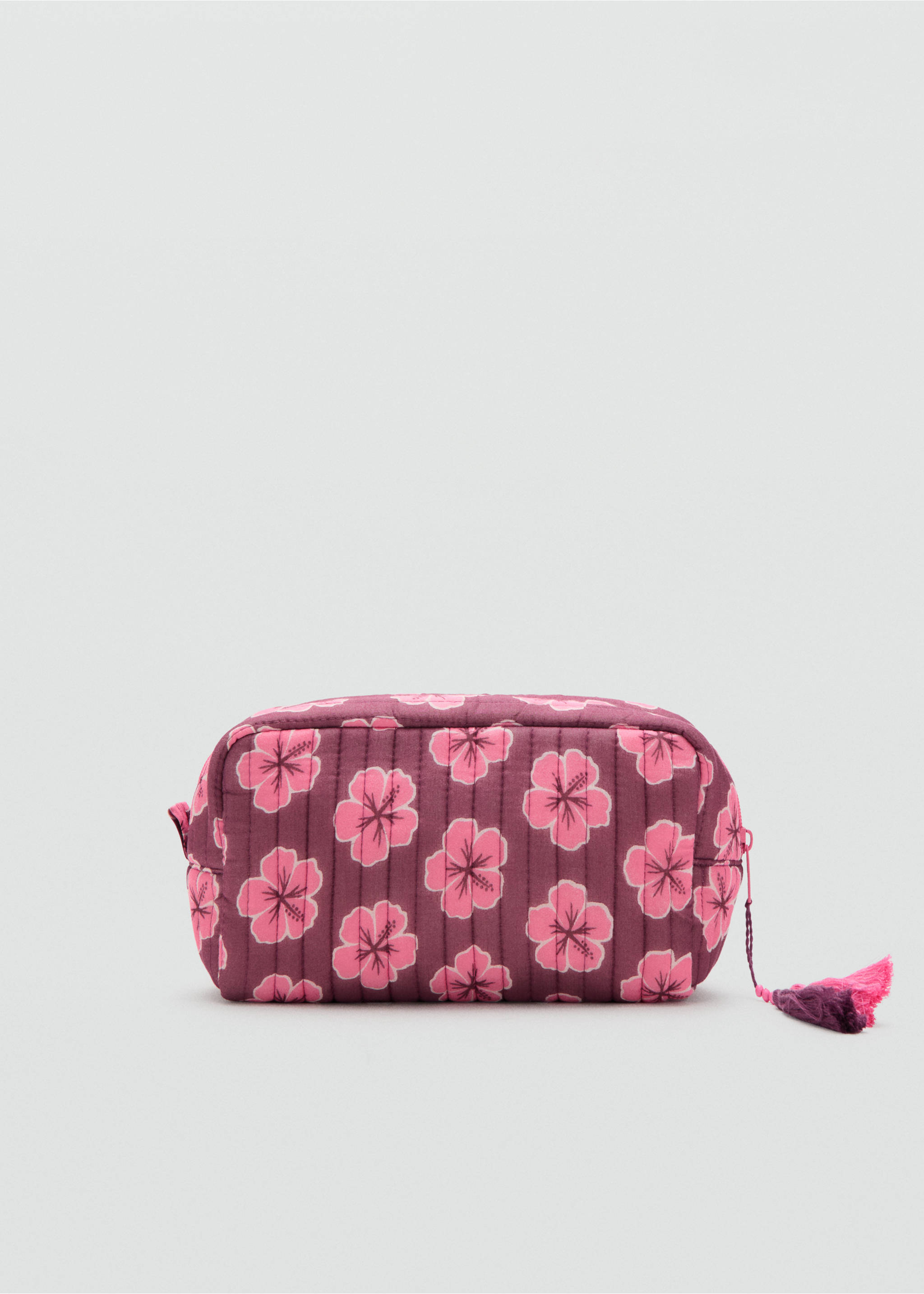Floral-print cosmetic bag - Article without model, Pink. Ref: 27075988-00.