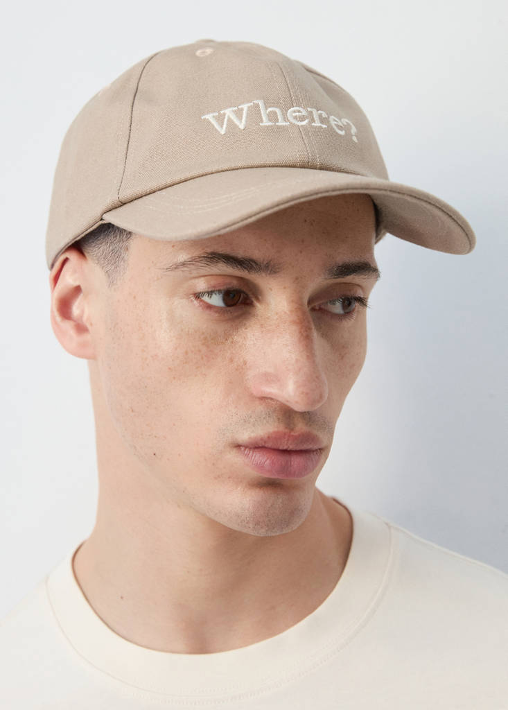 Mango Embroidered Cap In Sand