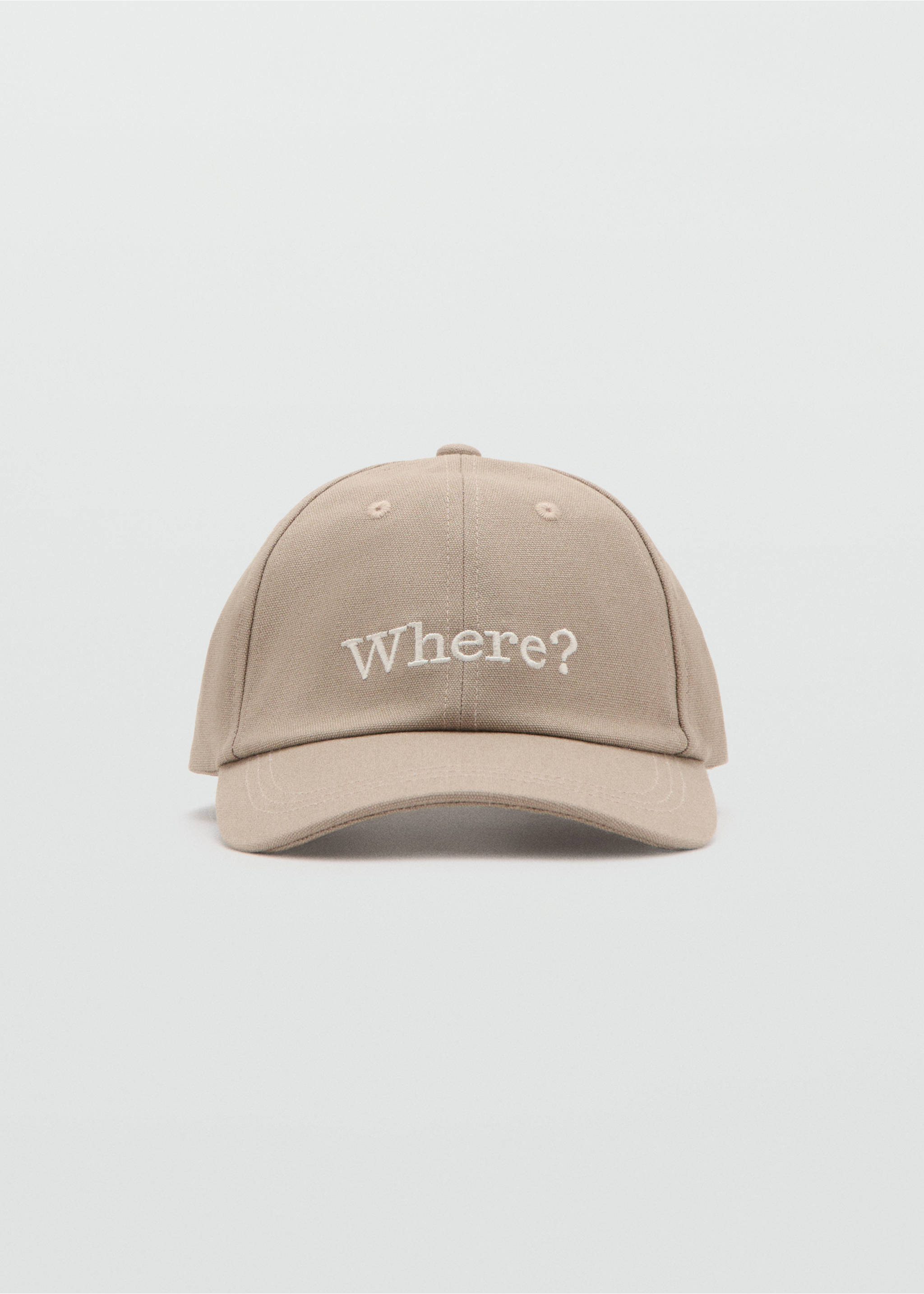 Casquette brodée - Article sans modèle, Beige. Ref: 27075990-00.