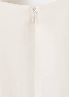 V-neckline long dress — Ecru 7