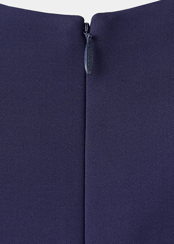 V-neckline long dress — Night Blue