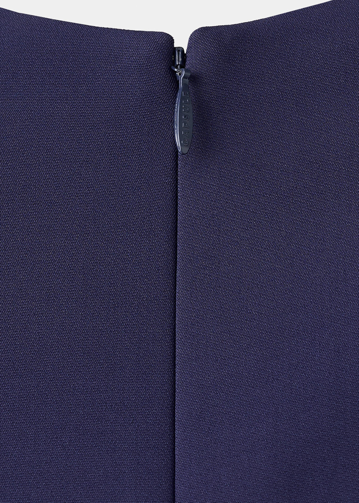 V-neckline long dress — Night Blue