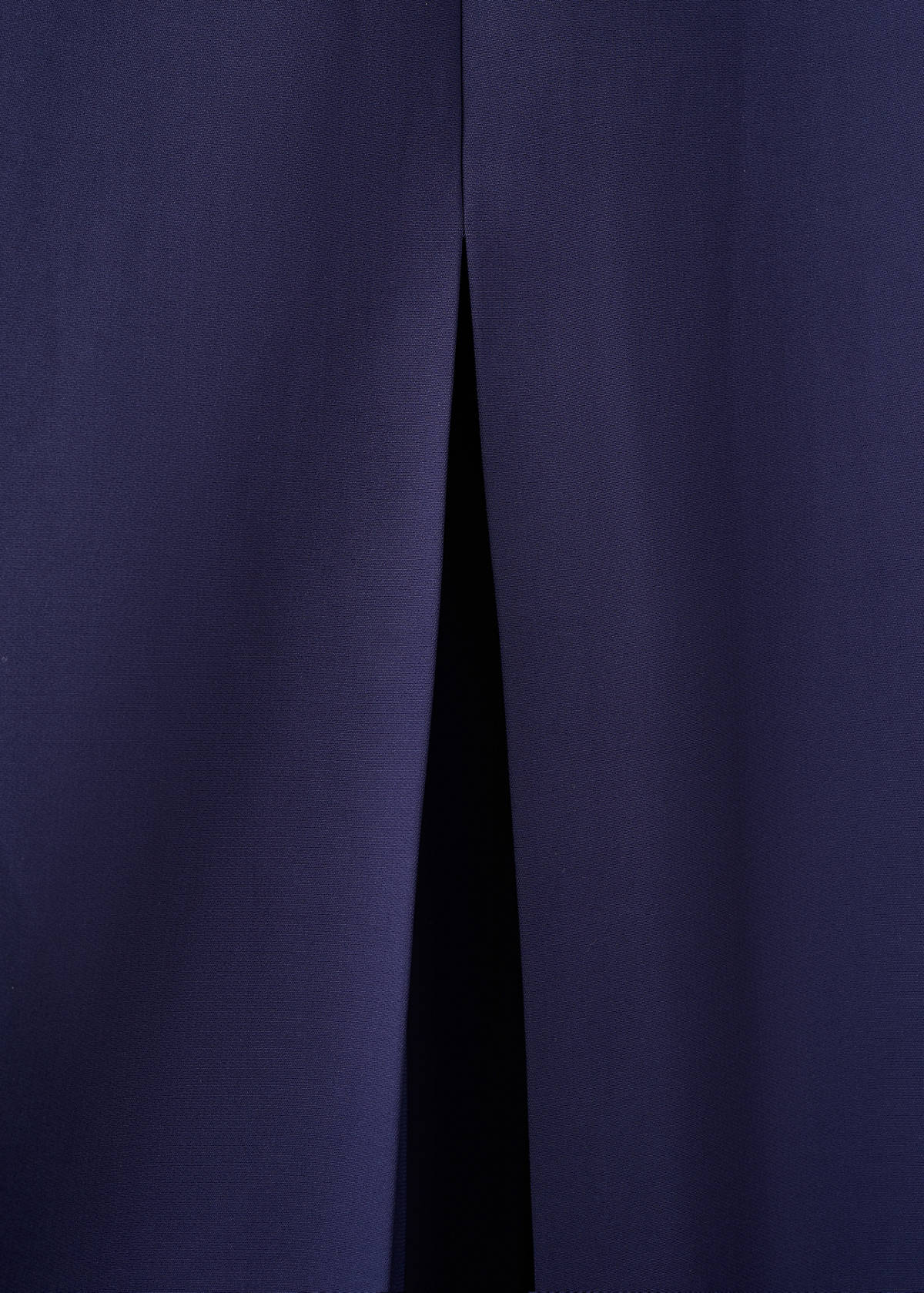 V-neckline long dress — Night Blue