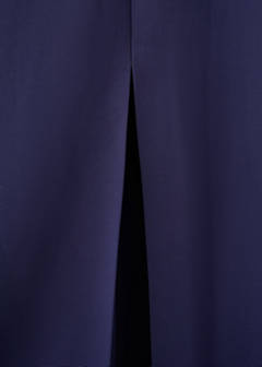 V-neckline long dress — Night Blue 6