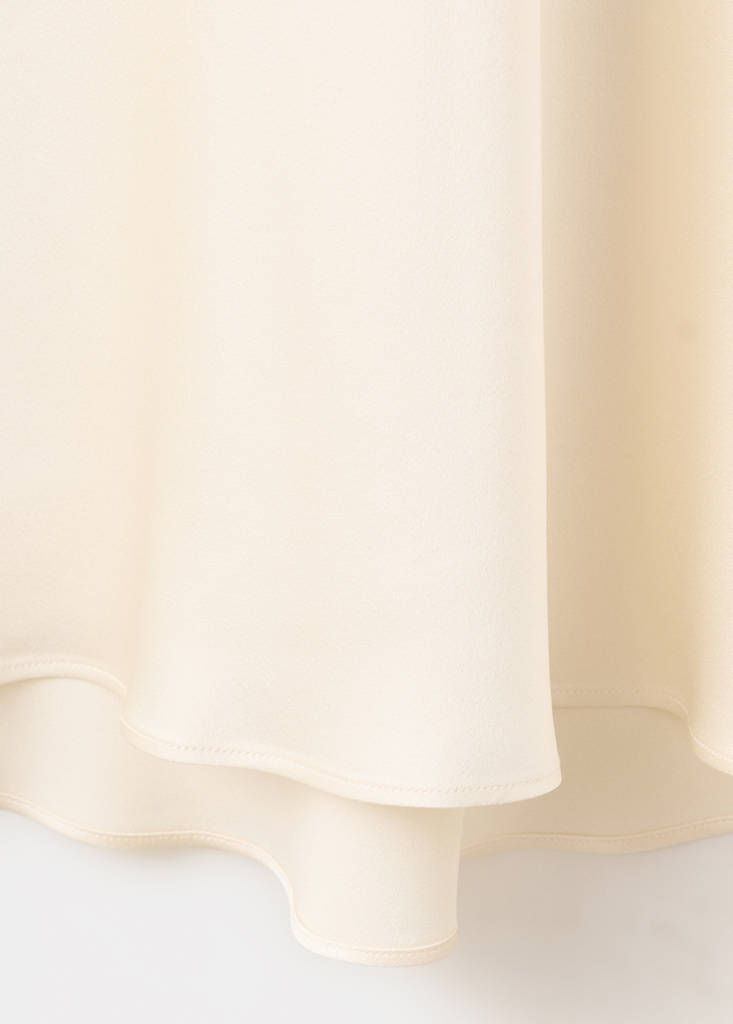 Satin maxi-skirt — Ecru