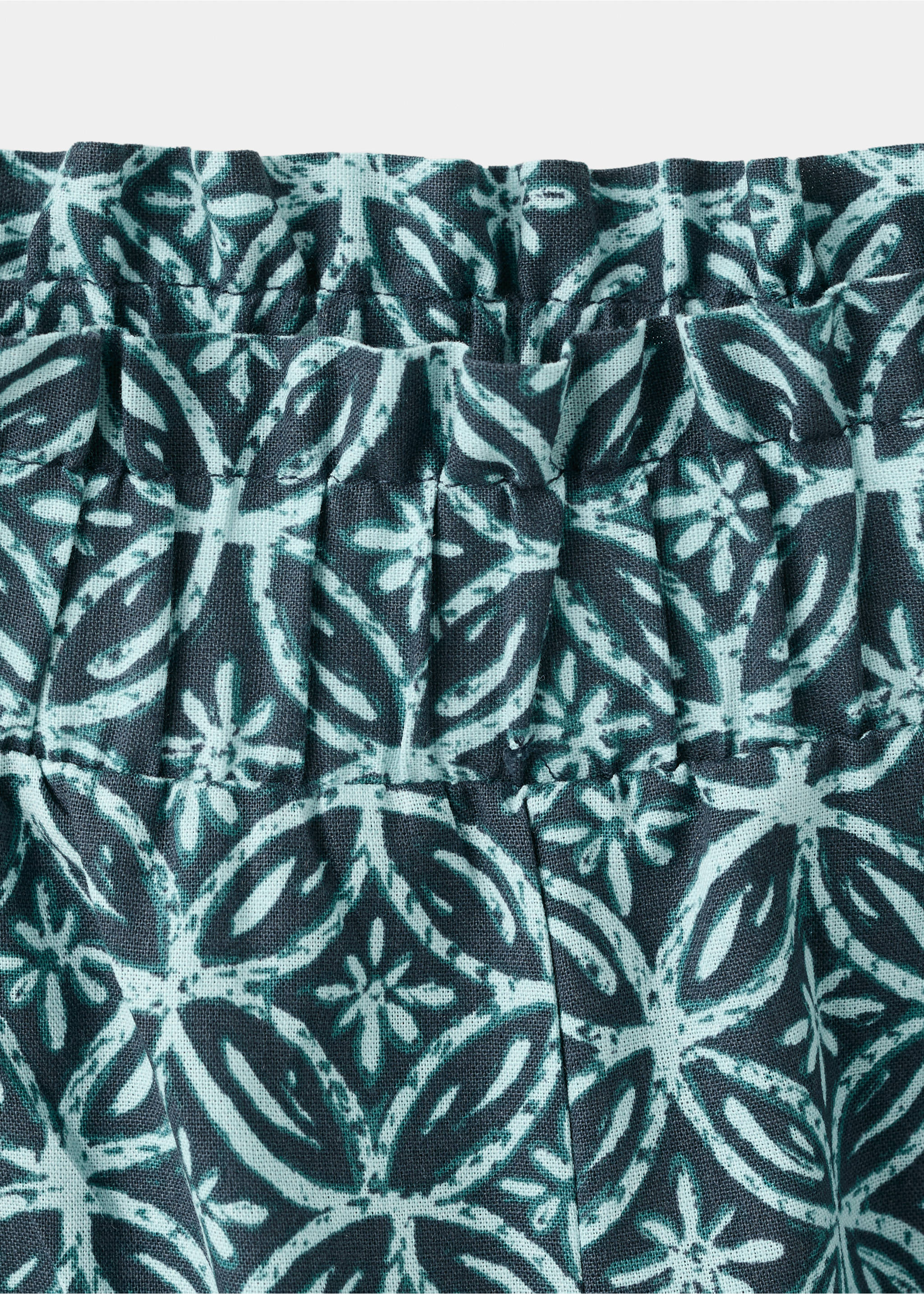 Printed cotton trousers - Details of the article 8, Navy. Ref: 27075994-00.