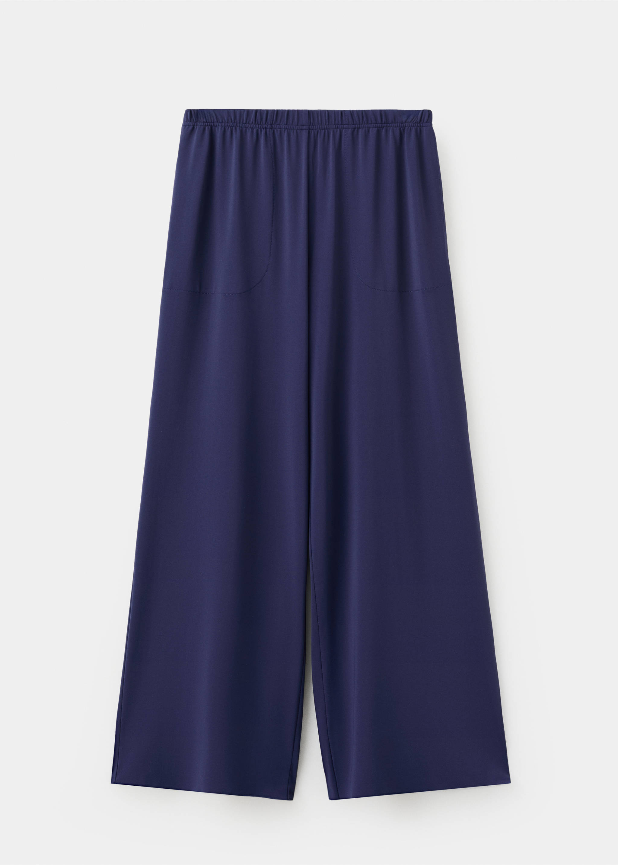 Elastic waist flowy trousers - Article without model, Blue. Ref: 27075995-00.