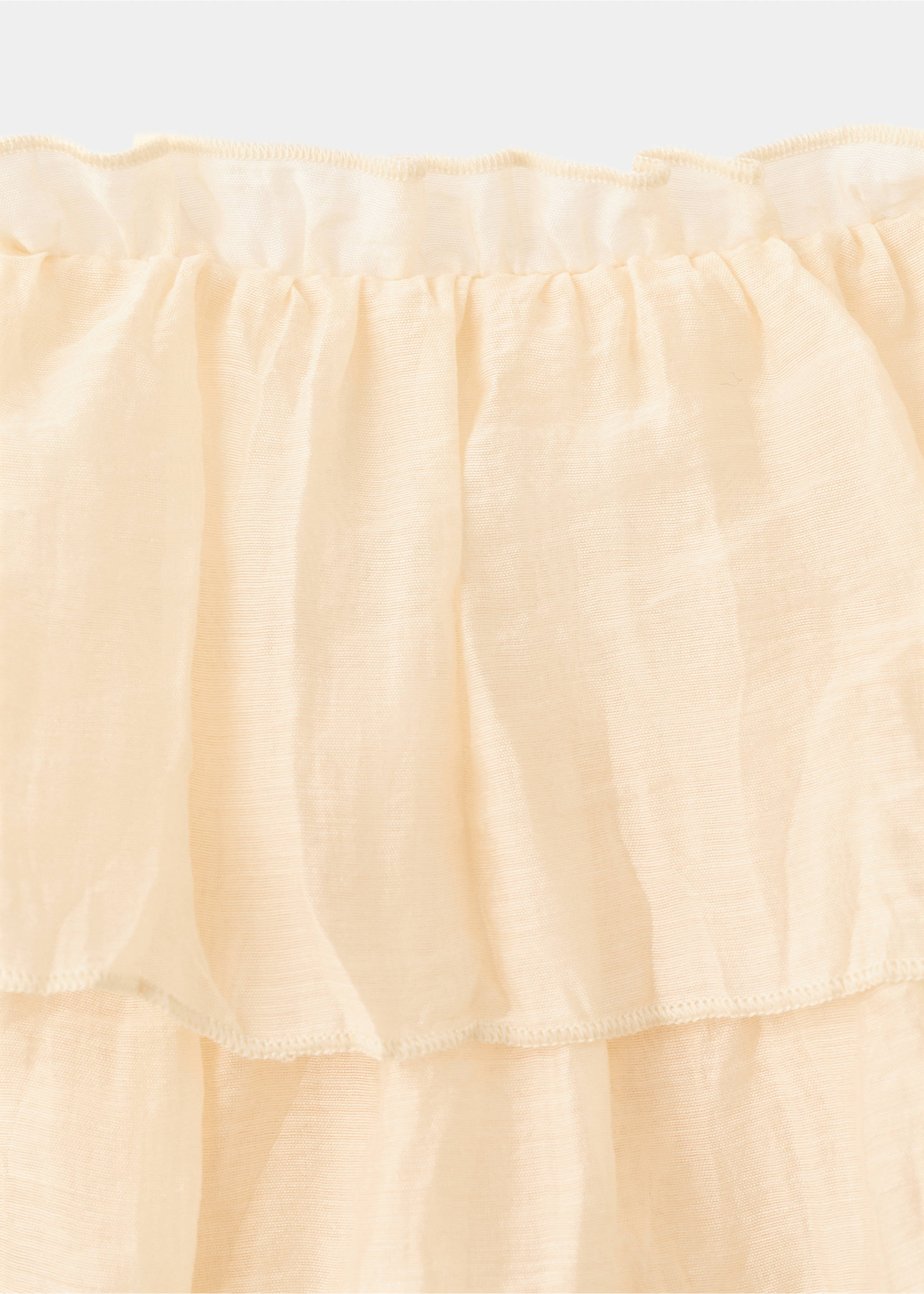 เสื้อท็อปไลโอเซลล์แต่งระบาย - รายละเอียดของสินค้า 0, สีน้ำตาลอ่อน. Ref: 27075996-00.