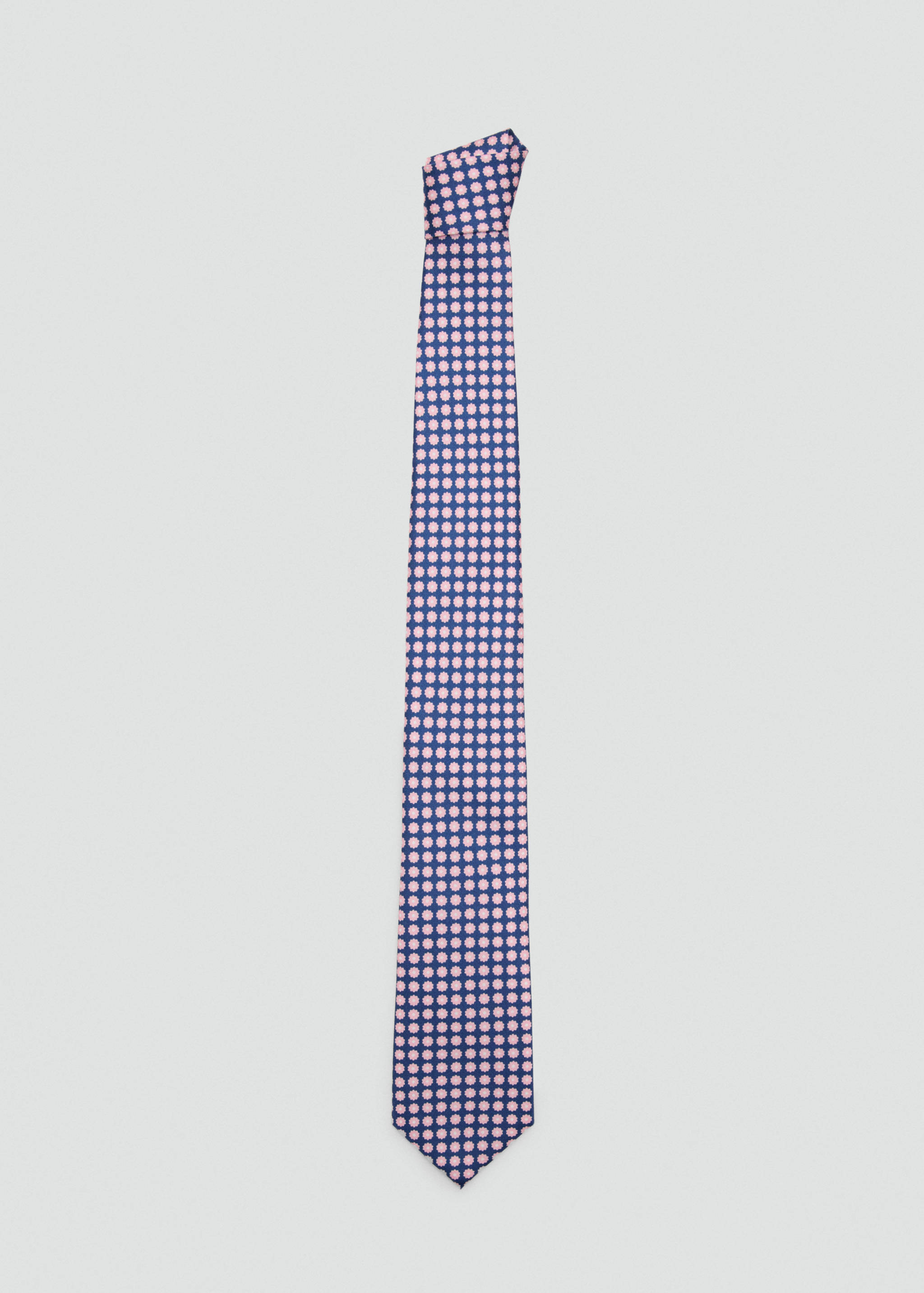 100% silk tie with floral print - Article without model