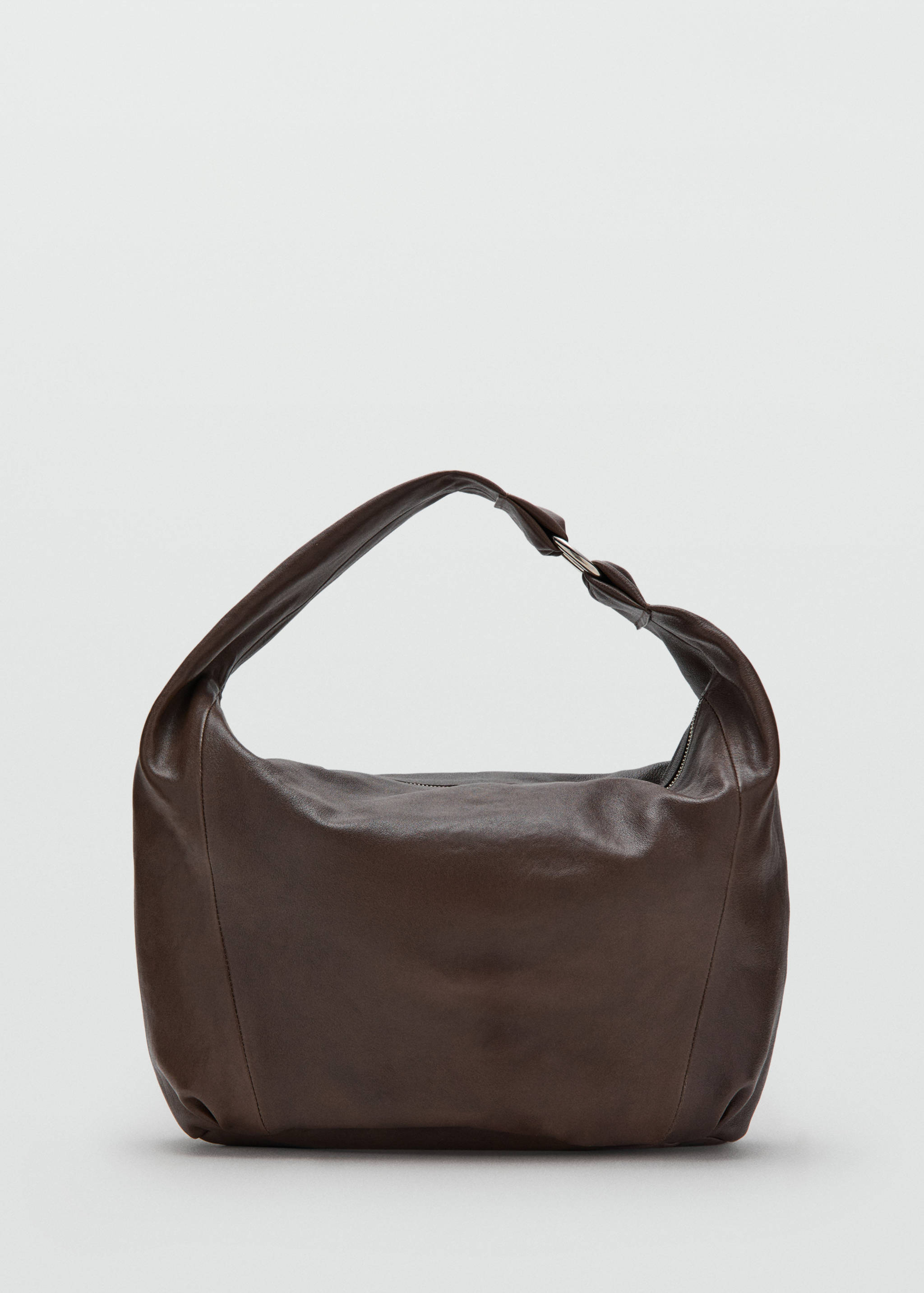 Ring detail leather drawstring bag - Article without model