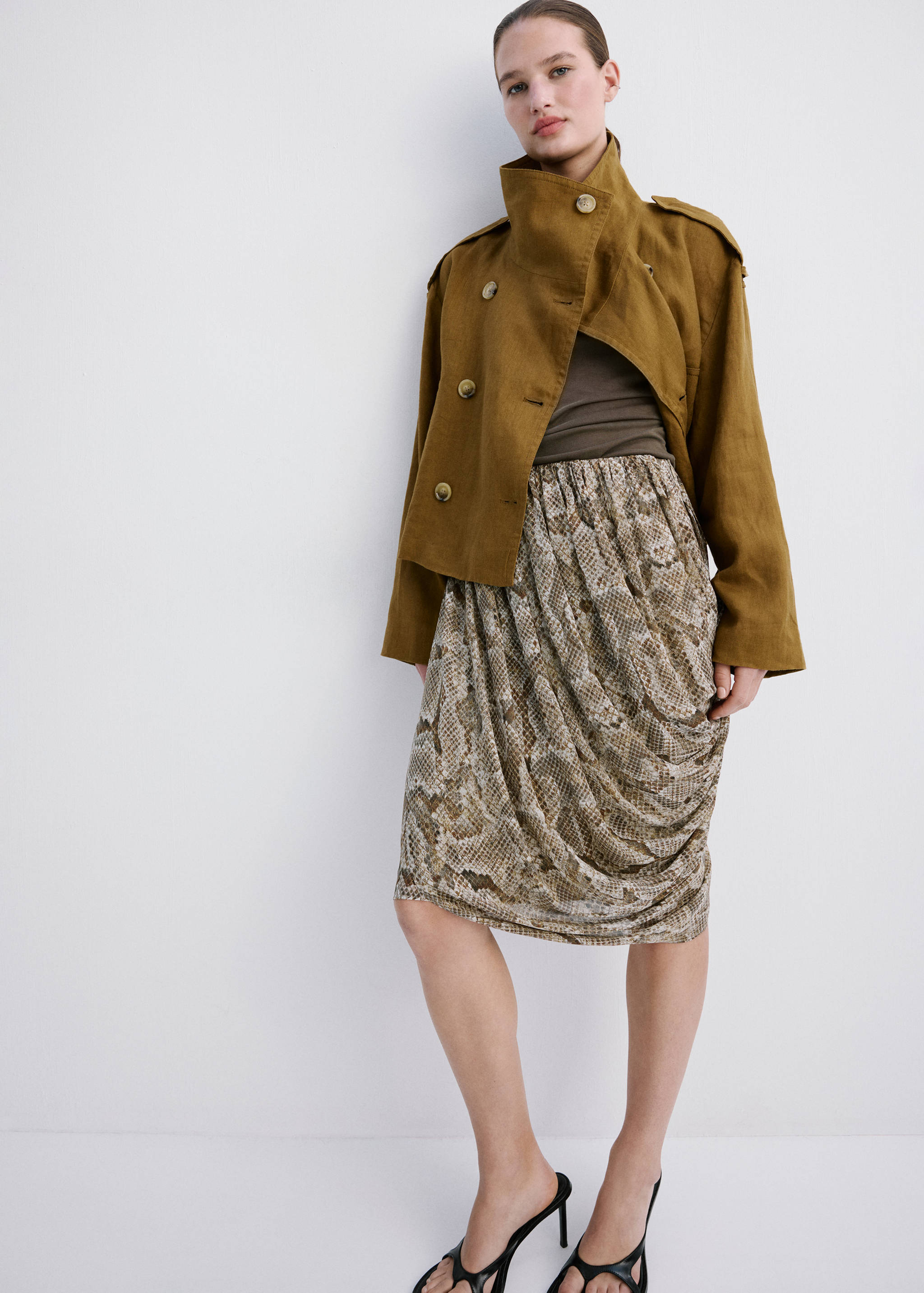 Animal-print midi-skirt - Details of the article 4