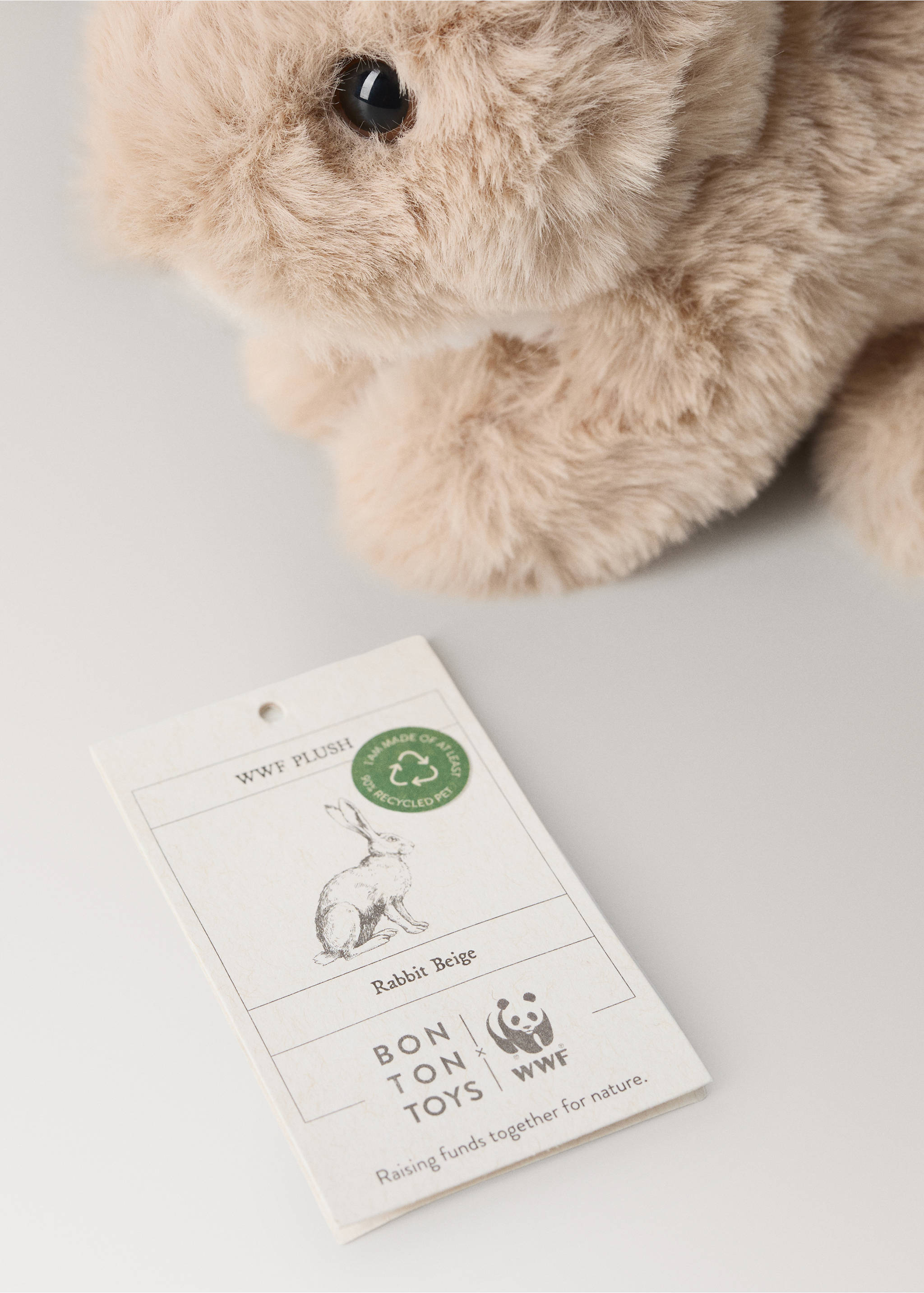 Bunny plush - WWF - Details of the article 2, Beige. Ref: 27076003-00.