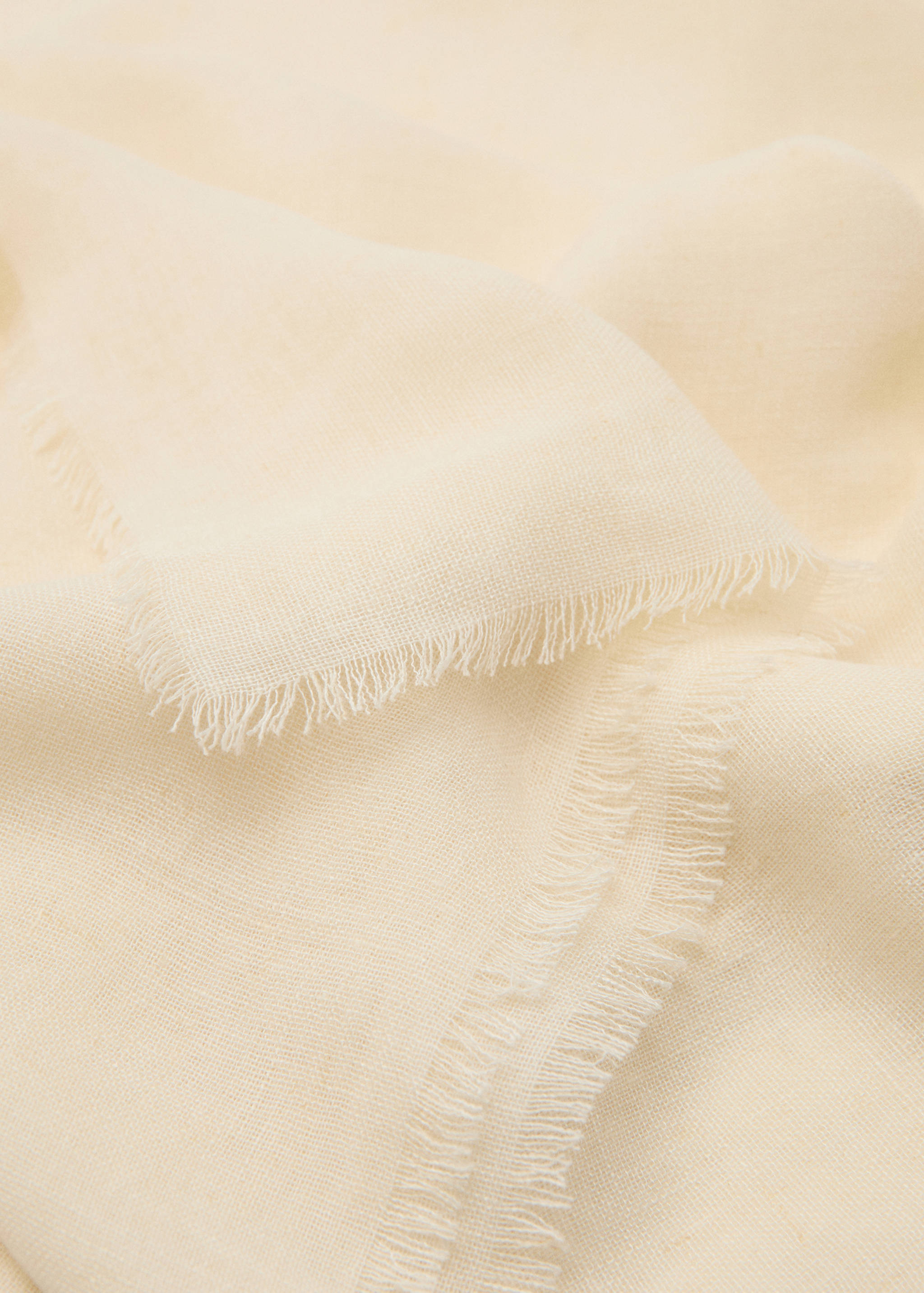 Frayed edge linen scarf - Medium plane