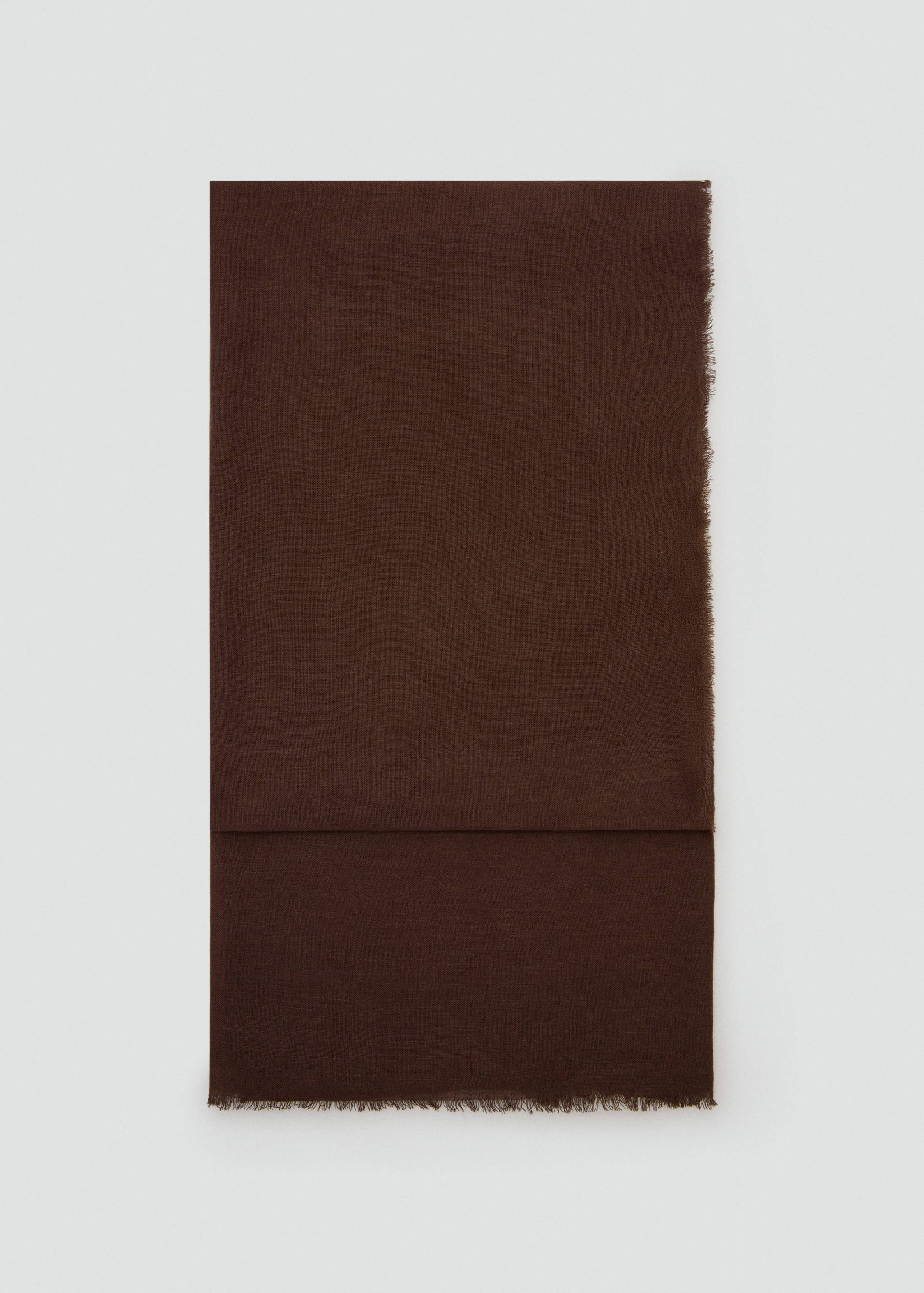 Frayed edge linen scarf - Article without model