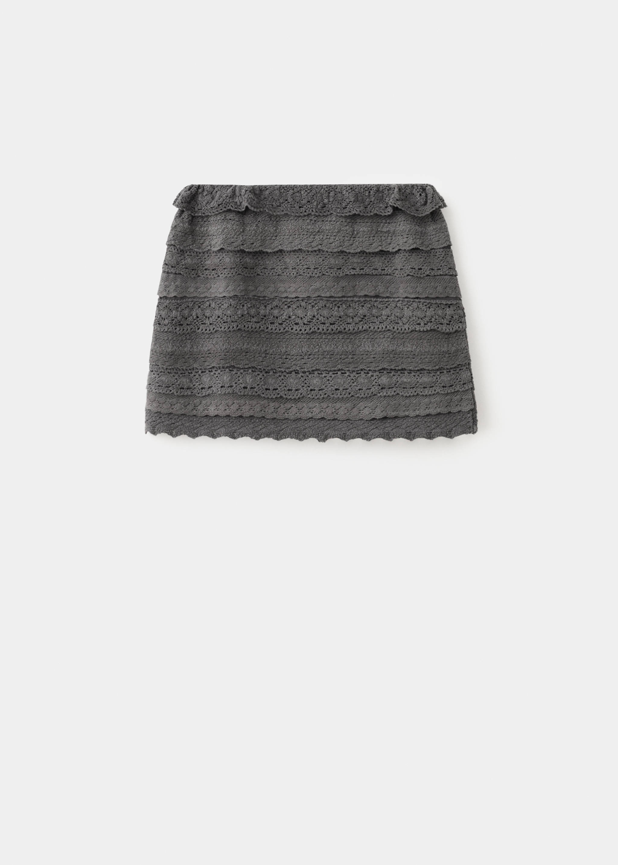 Crochet ruffle skirt - Reverse of the article
