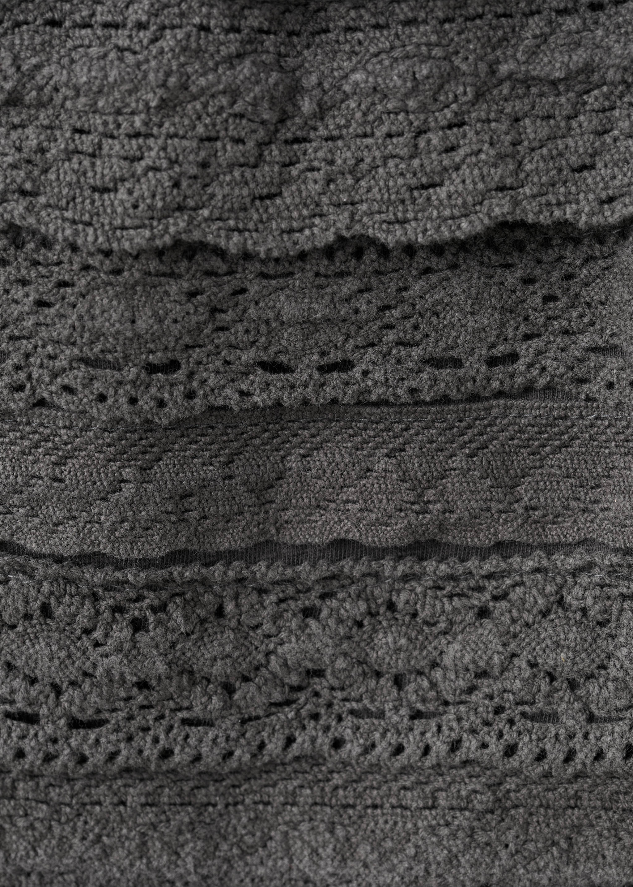 Crochet ruffle skirt - Details of the article 0, Charcoal. Ref: 27076337-00.