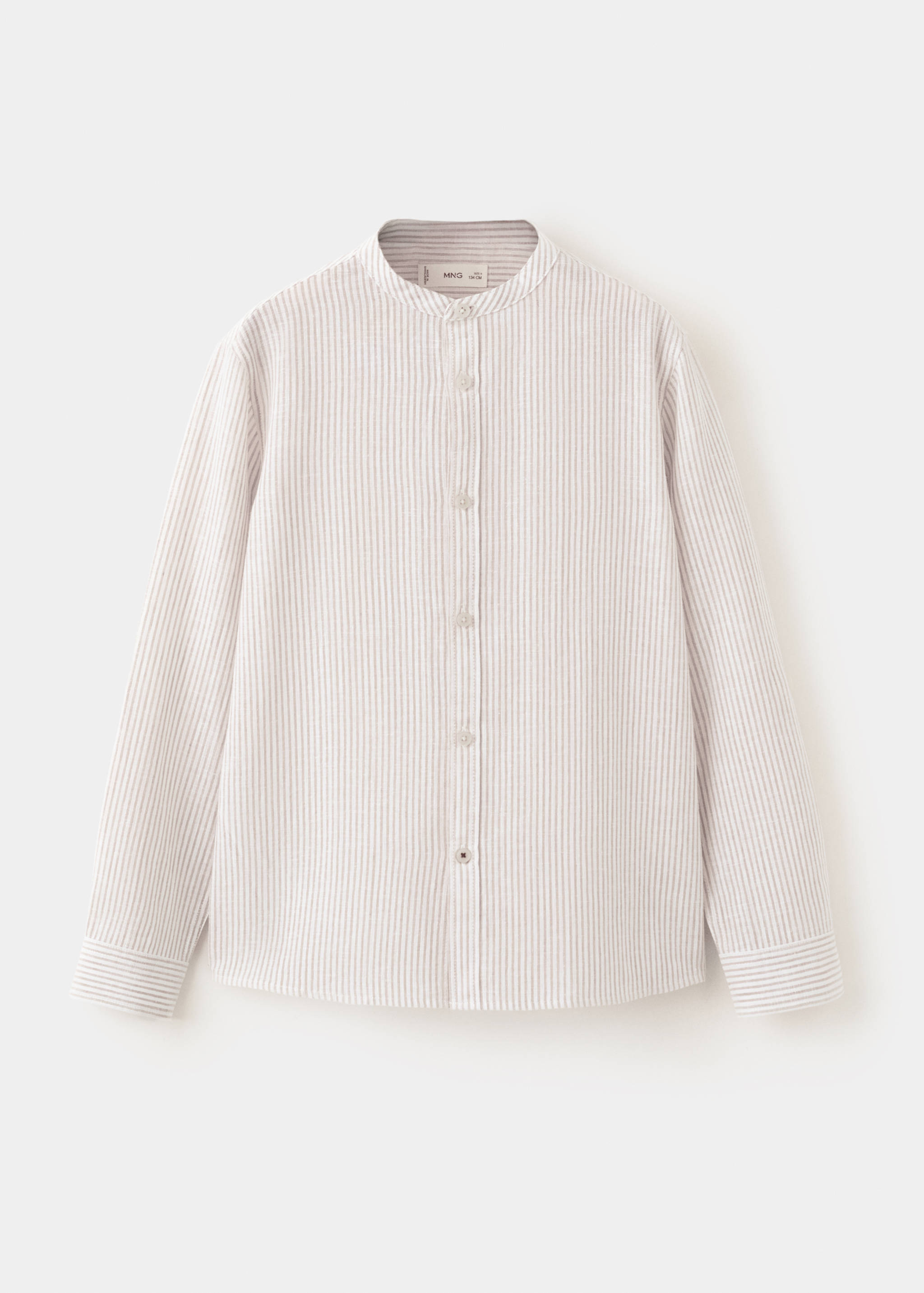 Полосатая рубашка хлопок и лён - Изделие без модели