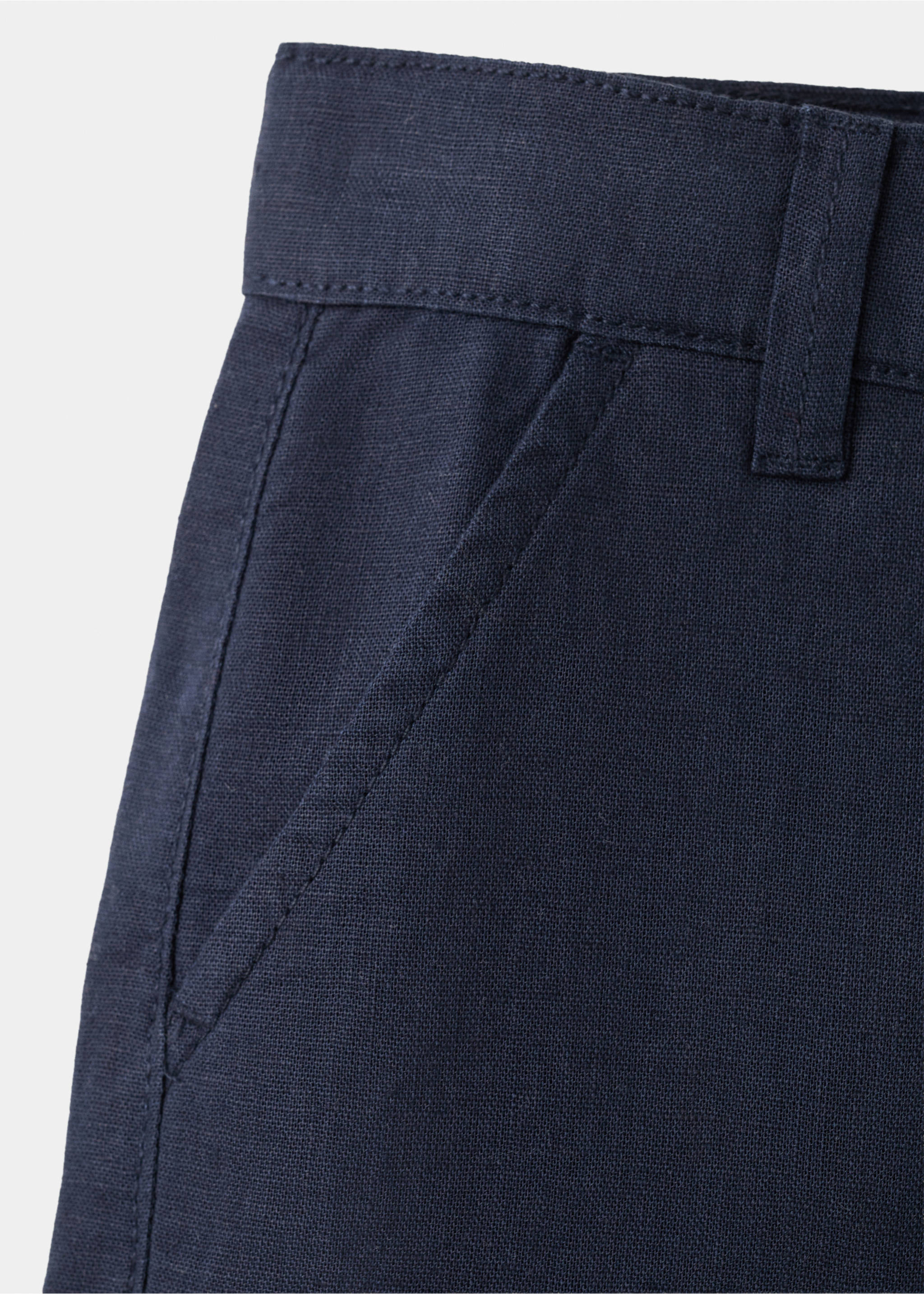 Bermudas lino - Detalle del artículo 0, Azul marino. Ref: 27076339-00.