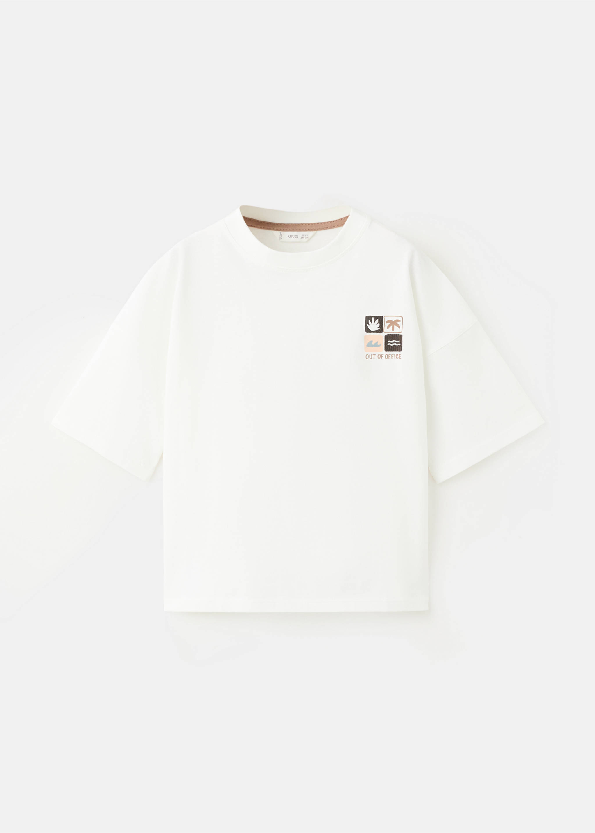 Printed oversized cotton T-shirt - Article without model, Off White. Ref: 27076340-00.