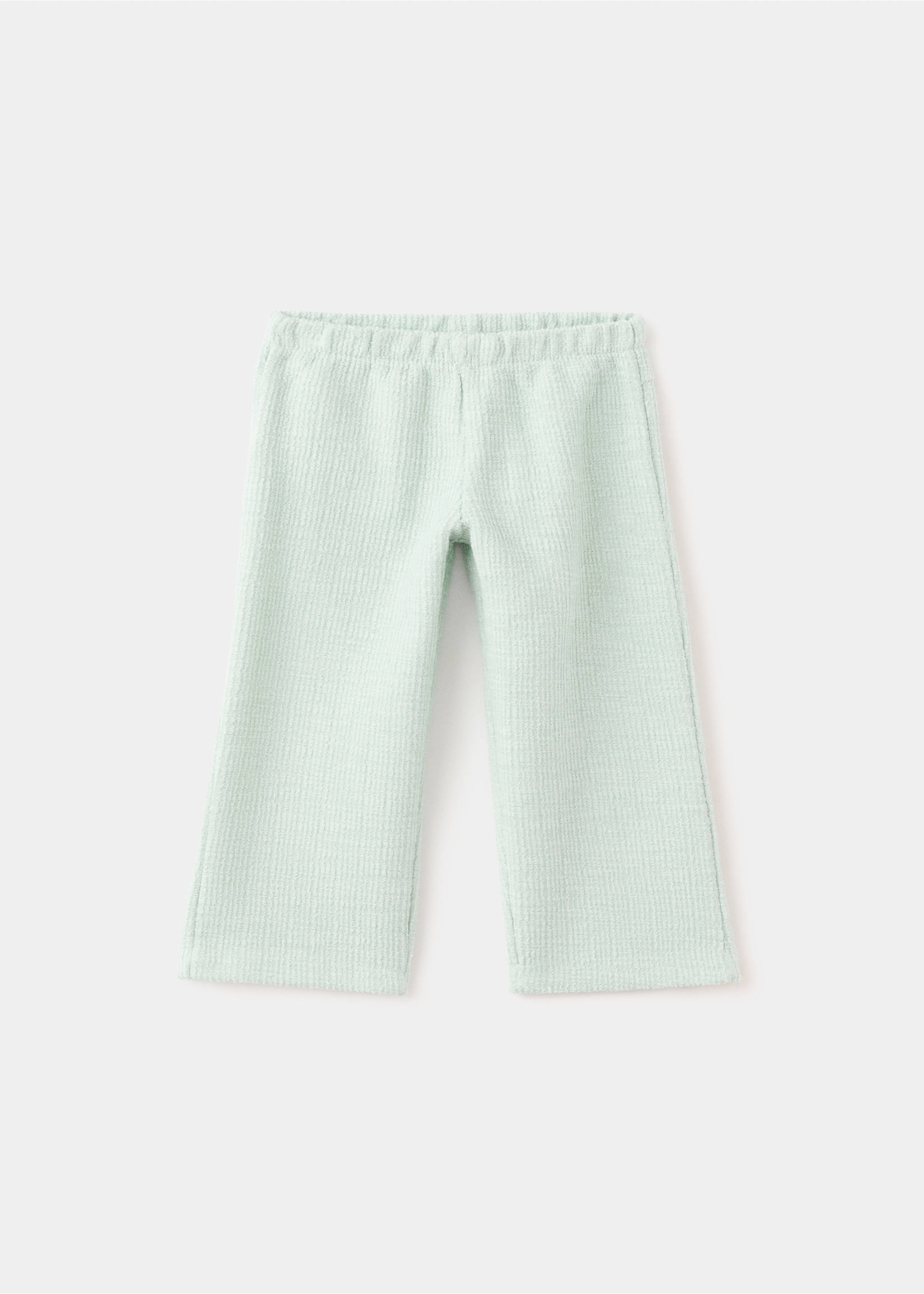 Straight knitted trousers - Article without model, Aqua Green. Ref: 27076342-00.