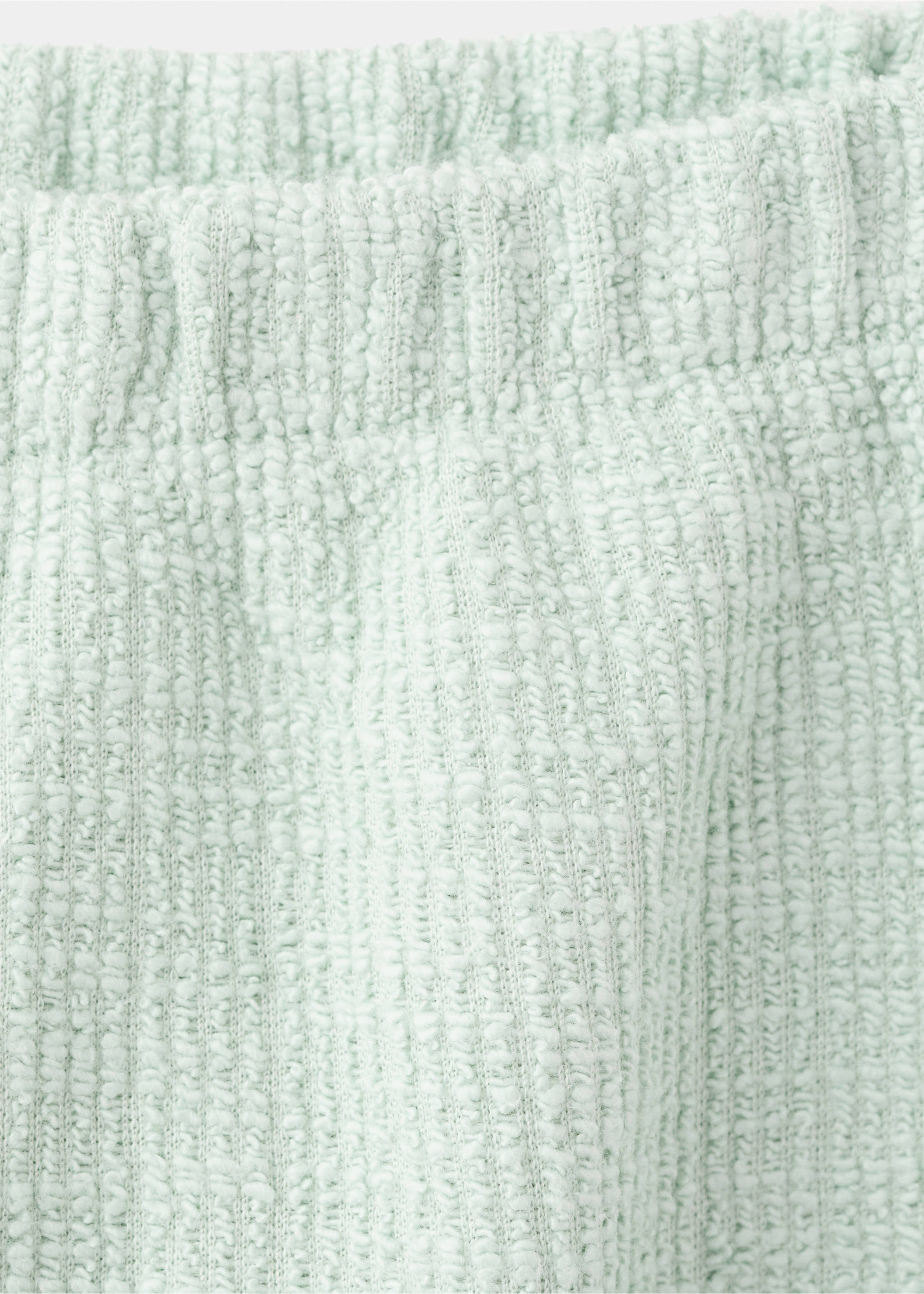 Straight knitted trousers - Details of the article 8, Aqua Green. Ref: 27076342-00.