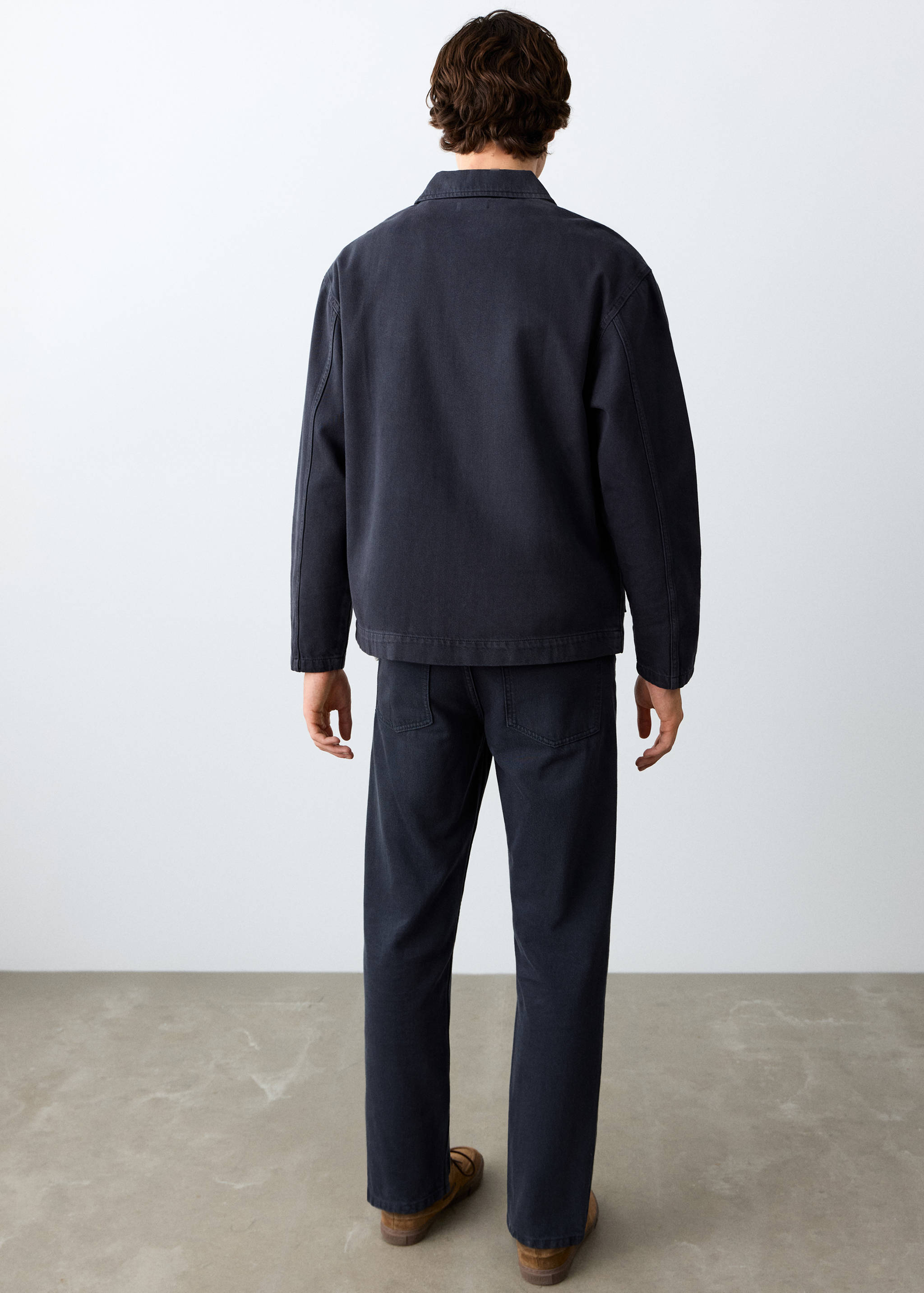 Pocketed cotton overshirt - Reverse of the article