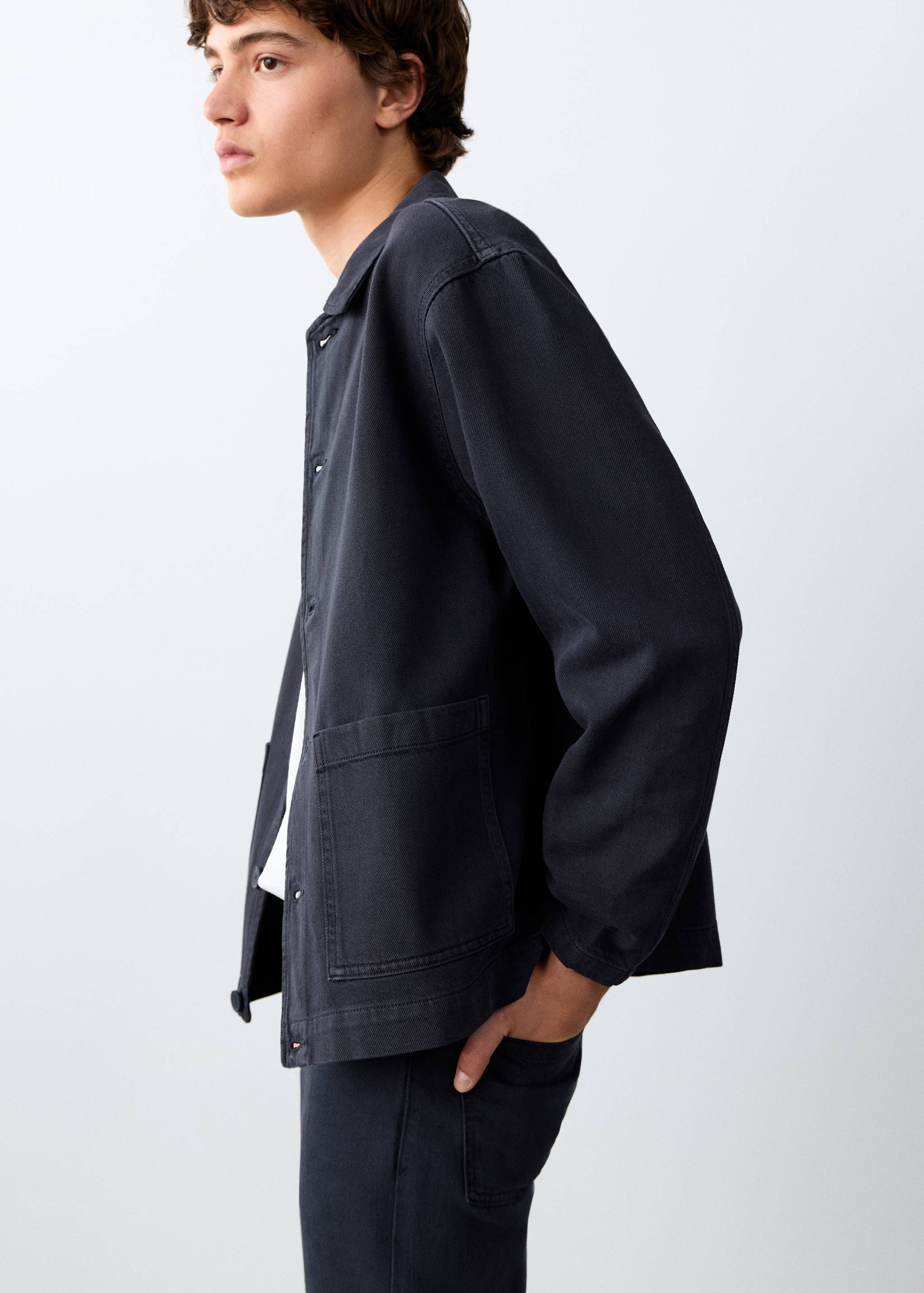 Pocketed cotton overshirt - Details of the article 6