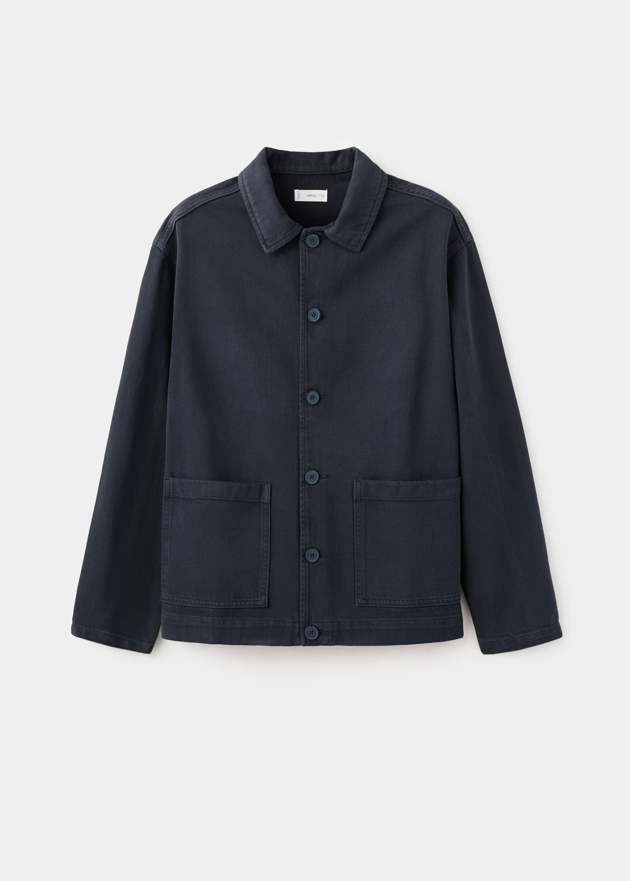 Pocketed cotton overshirt - Article without model