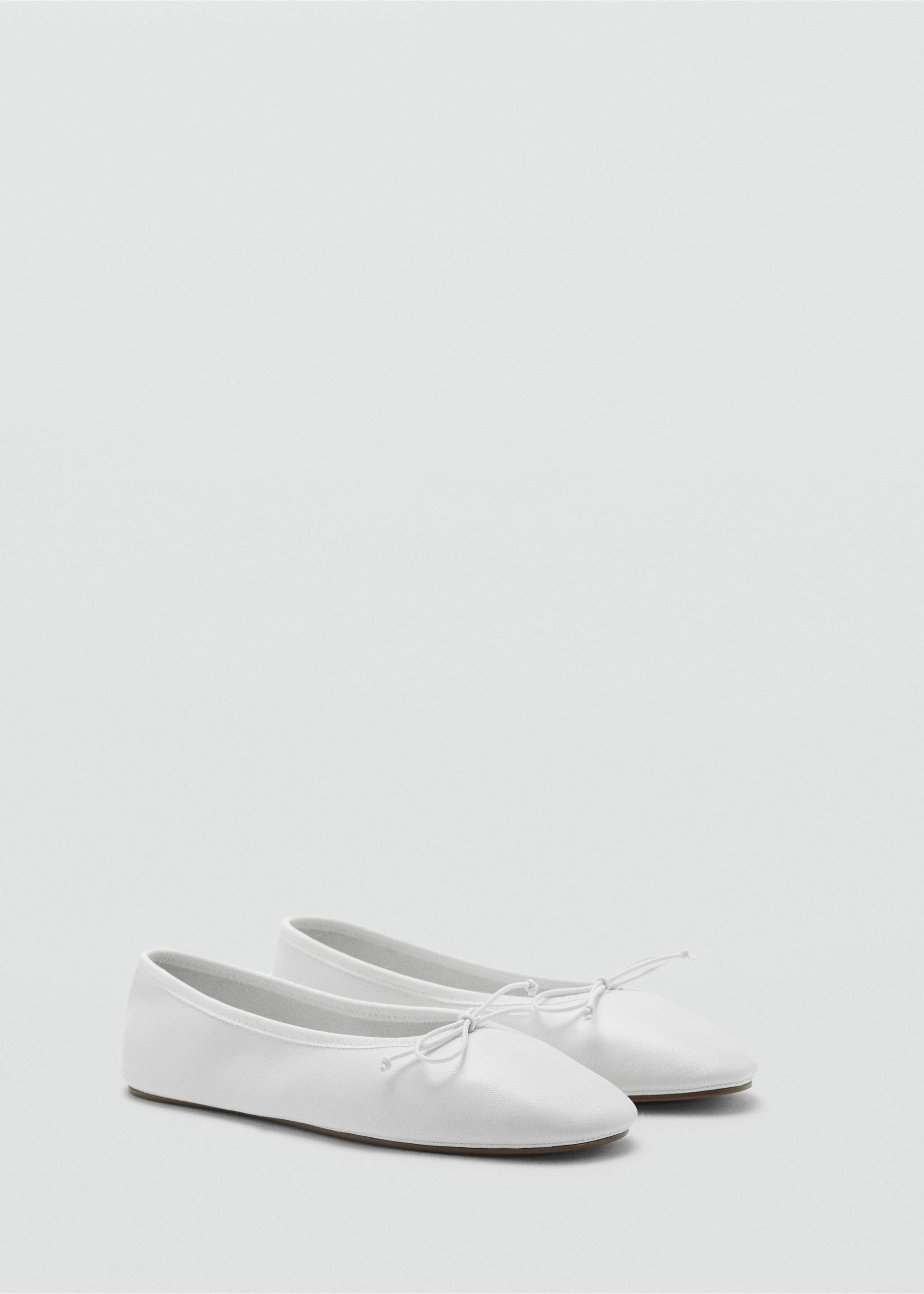 Bailarina piel lazo - Plano medio, Blanco. Ref: 27076347-00.