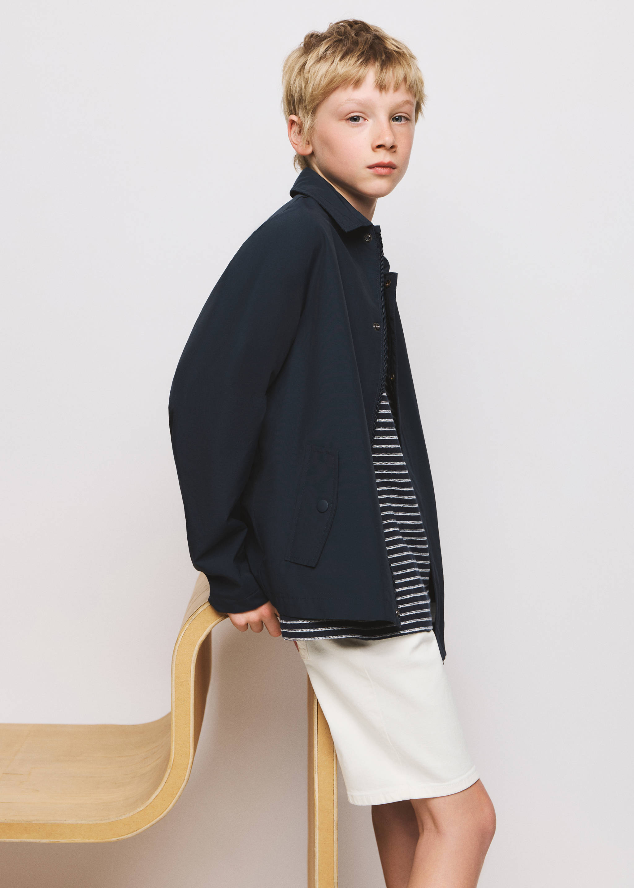 شورت برمودا من الدينيم بقصة مستقيمة - رؤية وسط