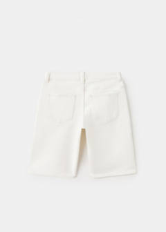 Straight-fit denim bermuda shorts — White 6