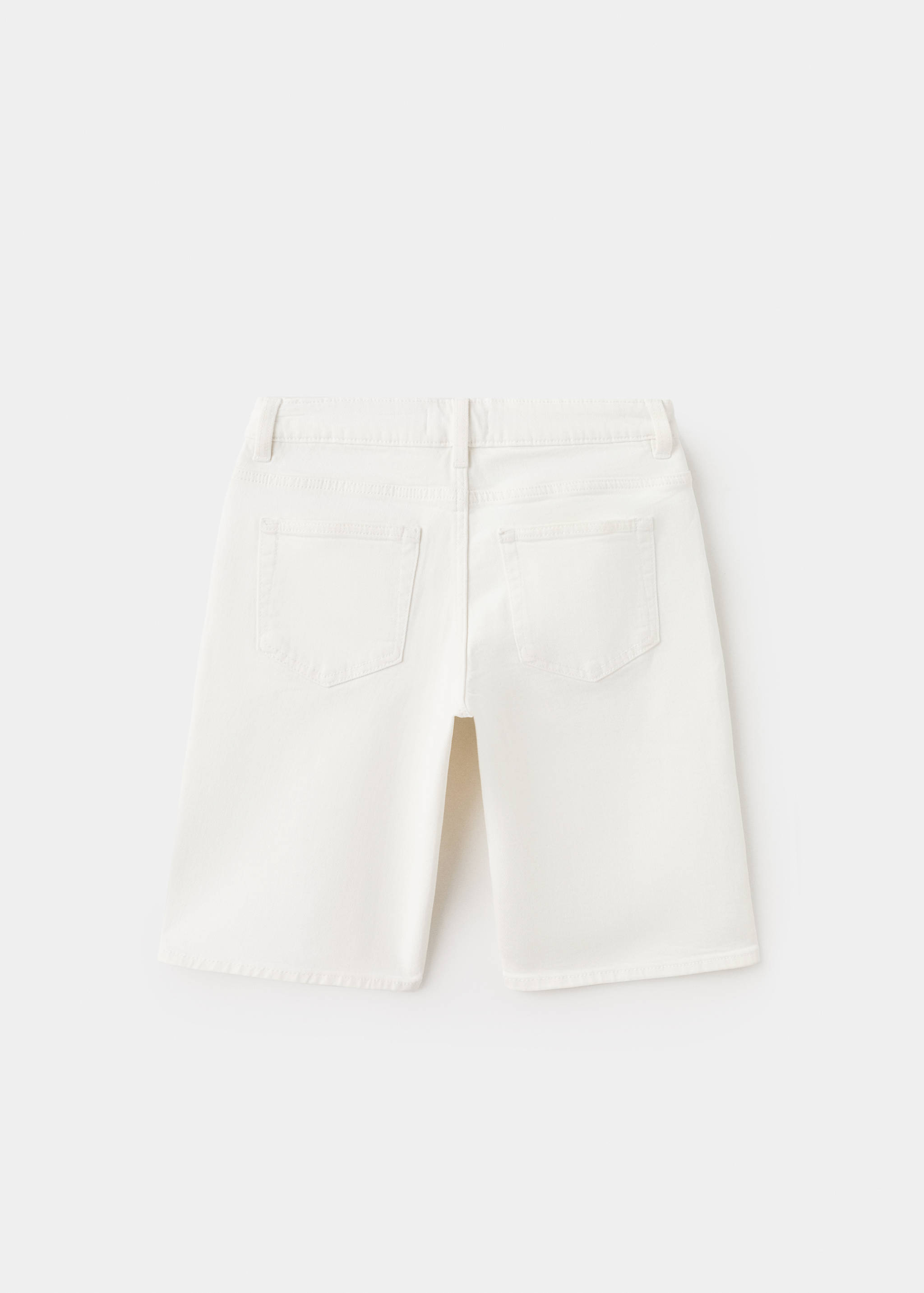 Straight-fit denim bermuda shorts - Reverse of the article