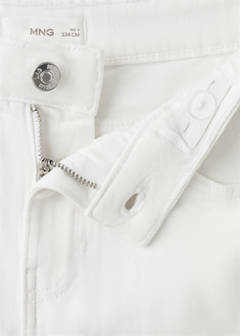 Straight-fit denim bermuda shorts — White 8
