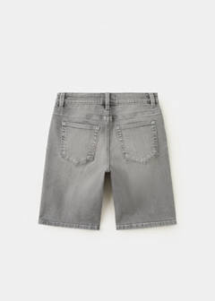 Straight-fit denim bermuda shorts — Denim Grey 6