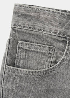 Straight-fit denim bermuda shorts — Denim Grey 8