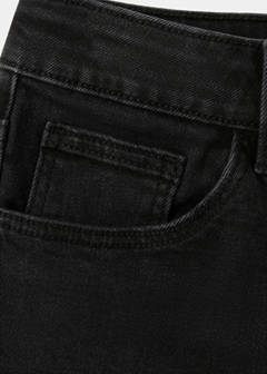 Straight-fit denim bermuda shorts — Black denim 6