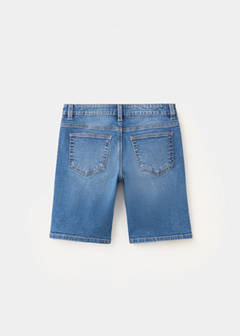 Straight-fit denim bermuda shorts — Dark Blue 4