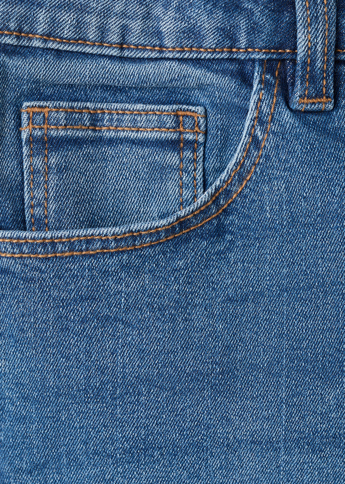 Straight-fit denim bermuda shorts — Dark Blue