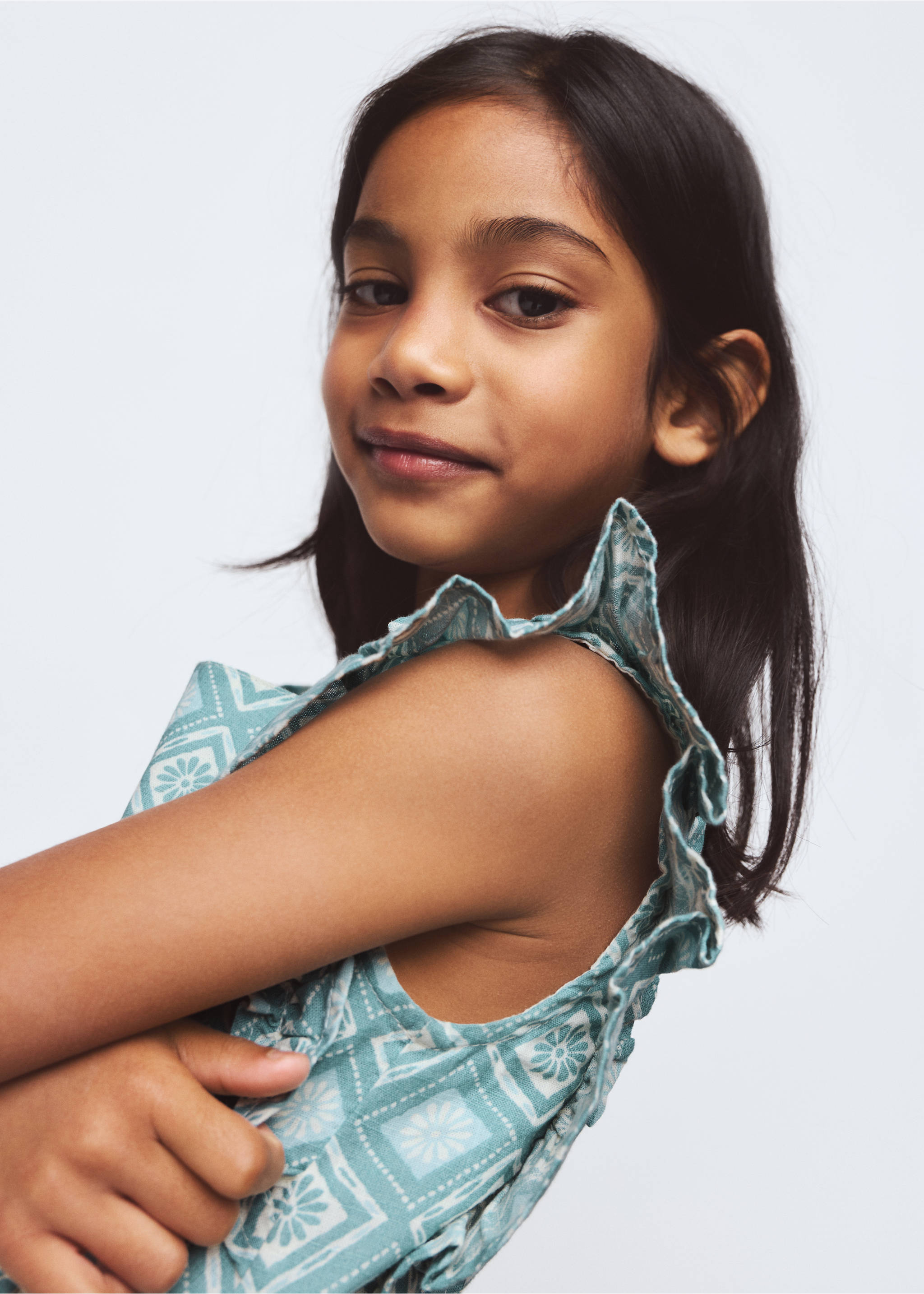 Fırfırlı desenli tulum - Ürün detayı 1, Pastel Yeşil. Ref: 27076349-00.