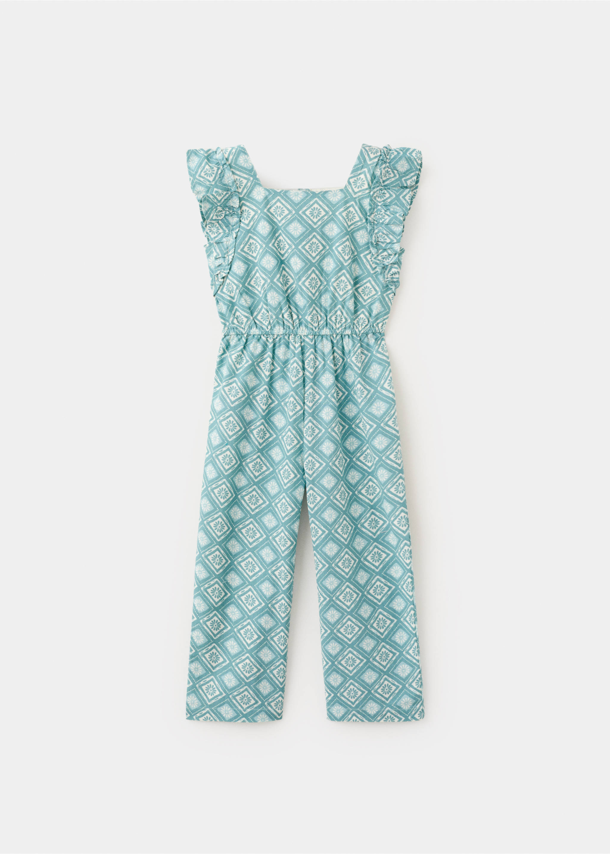 Frills printed jumpsuit - Article without model, Pastel Green. Ref: 27076349-00.