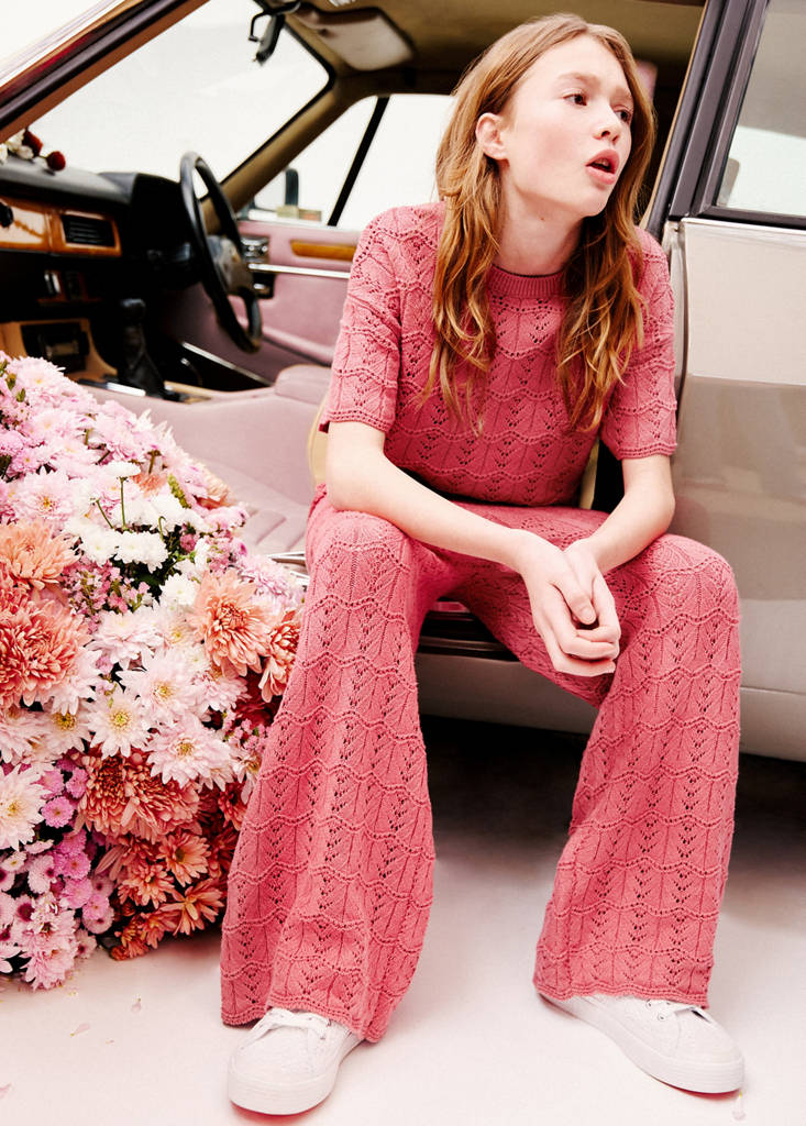 Pantalón recto crochet