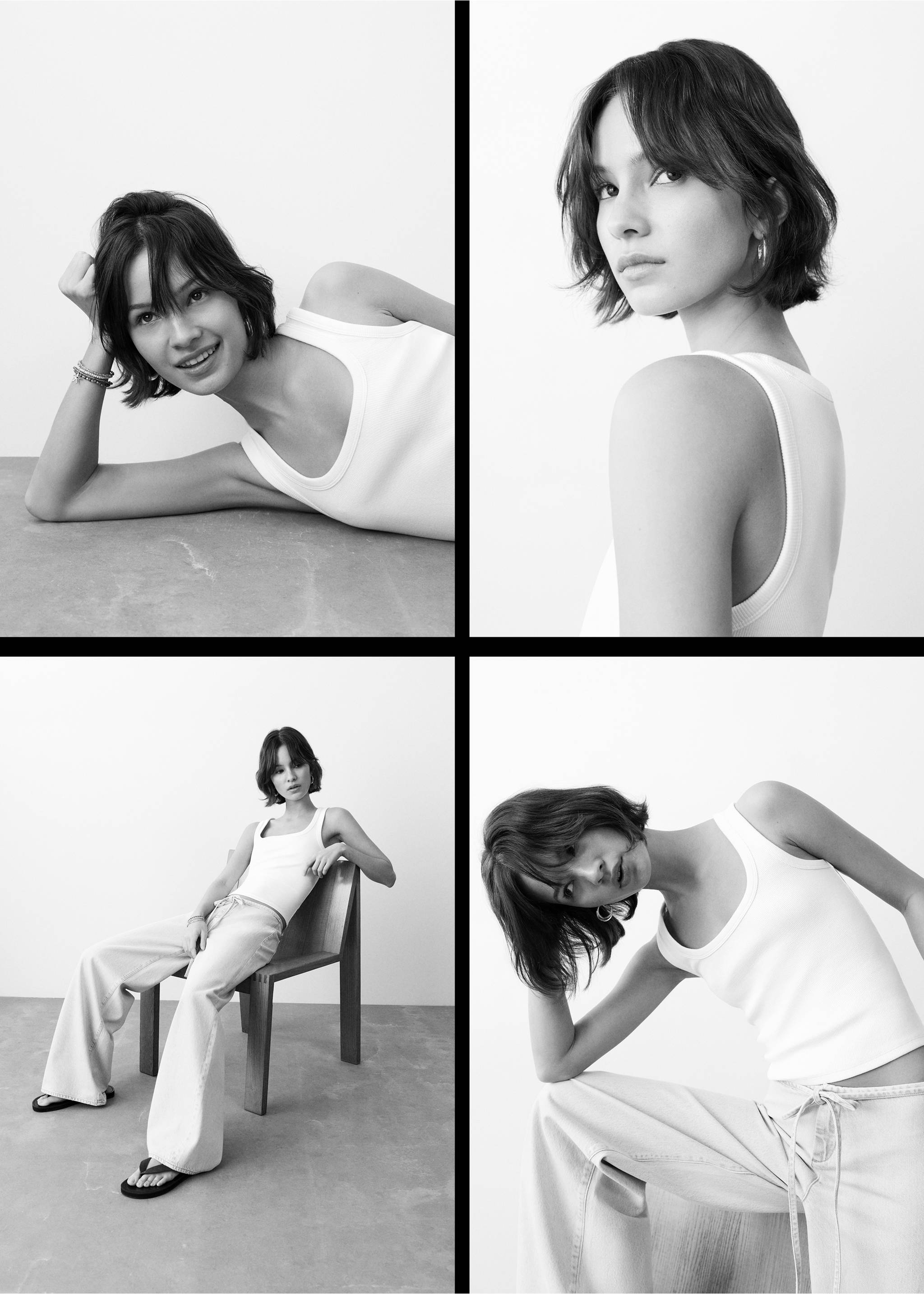 Essential cotton top - Details of the article 2, Off White. Ref: 27076352-00.