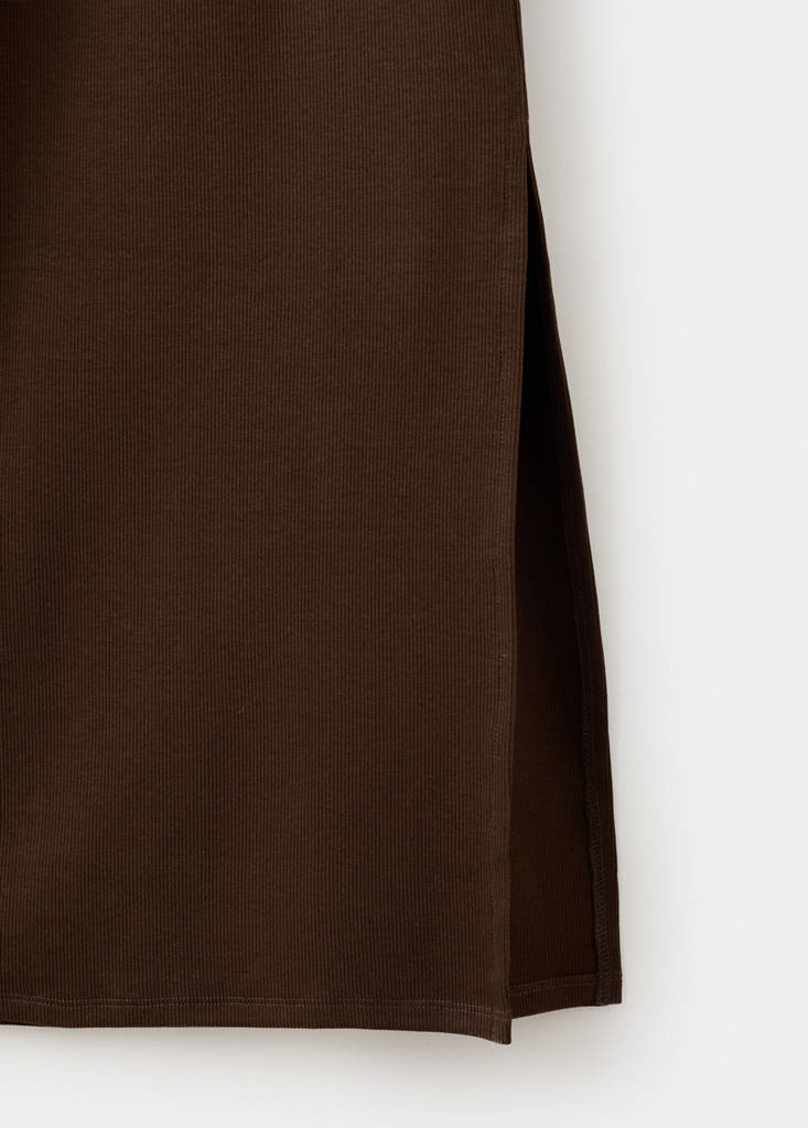 Long studded knit dress — Brown
