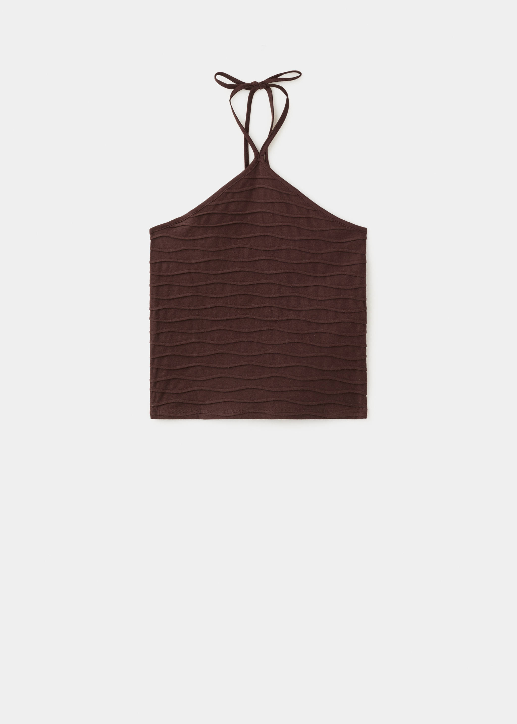 텍스처드 홀터 탑 - 모델 없는 상품