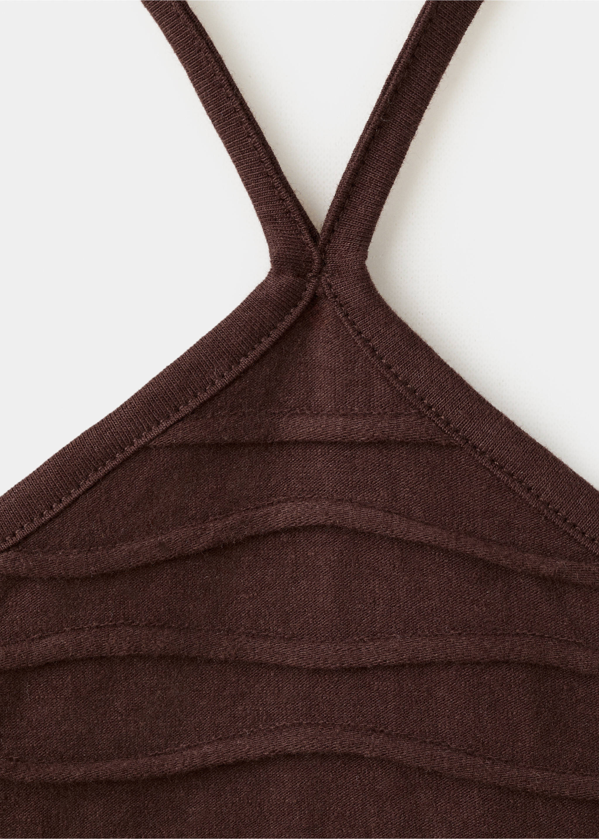 텍스처드 홀터 탑 - 상품 내역: 8, 브라운. Ref: 27076354-00.