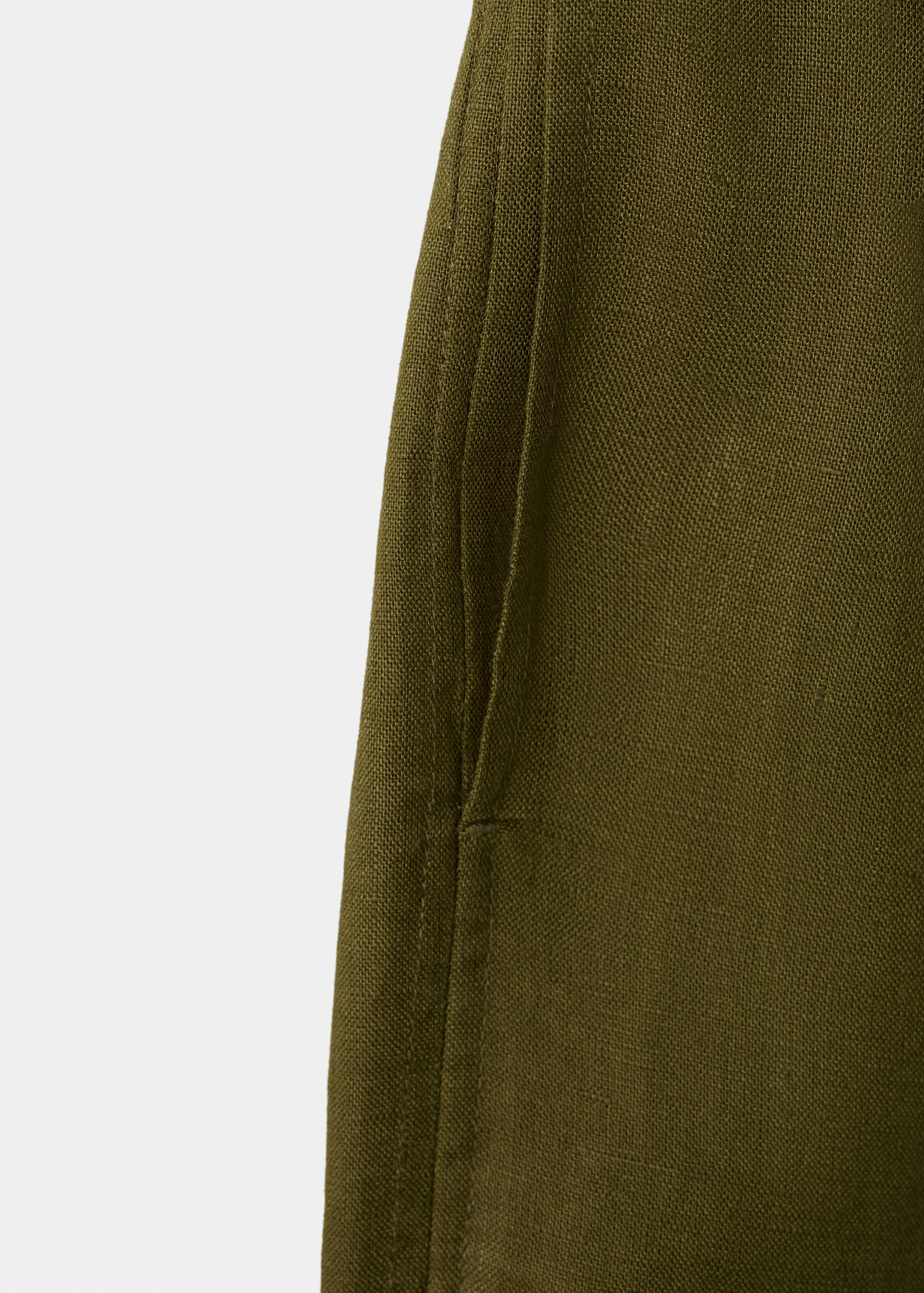 Straight linen-blend trousers - Details of the article 8