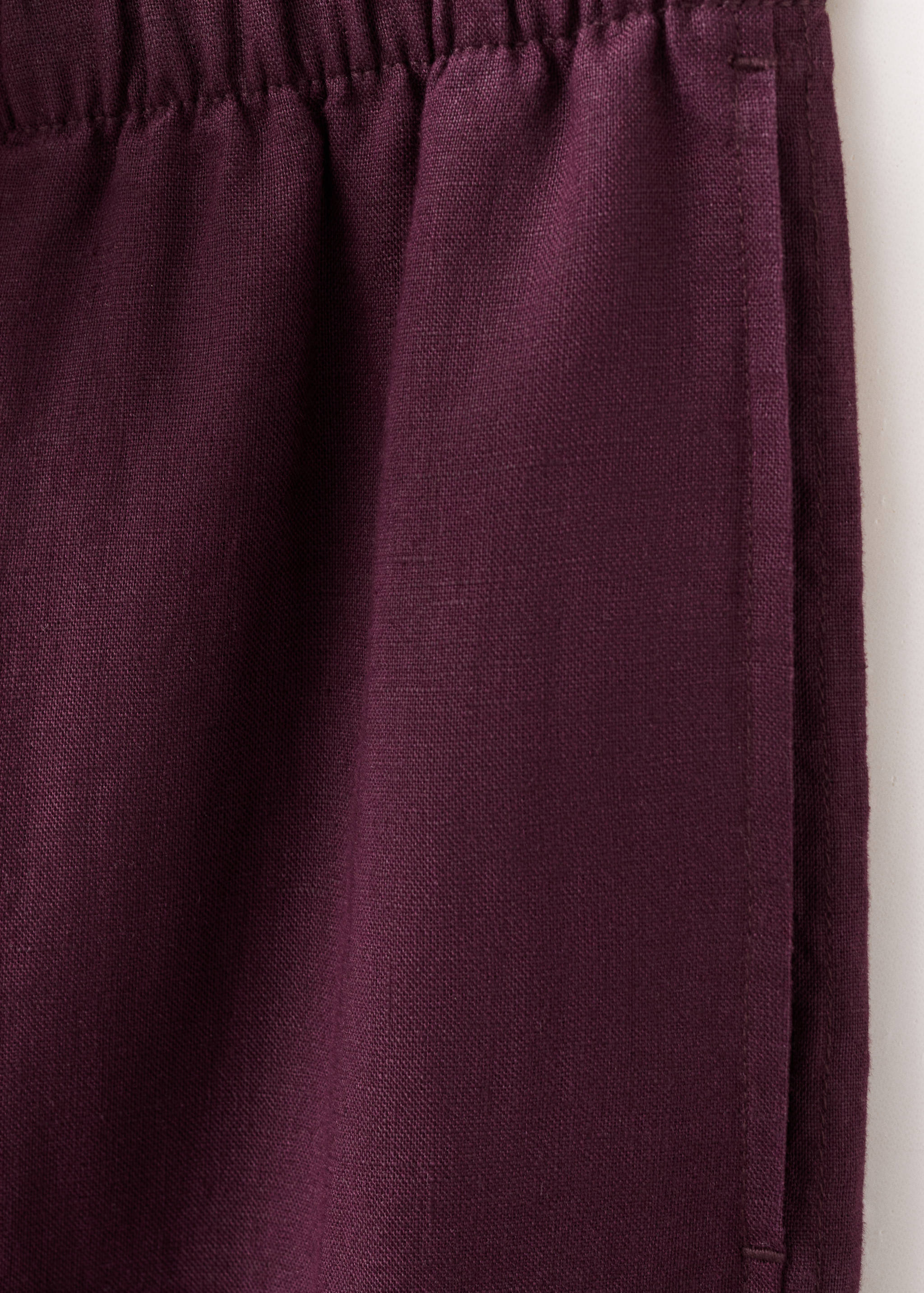 Straight linen-blend trousers - Details of the article 8