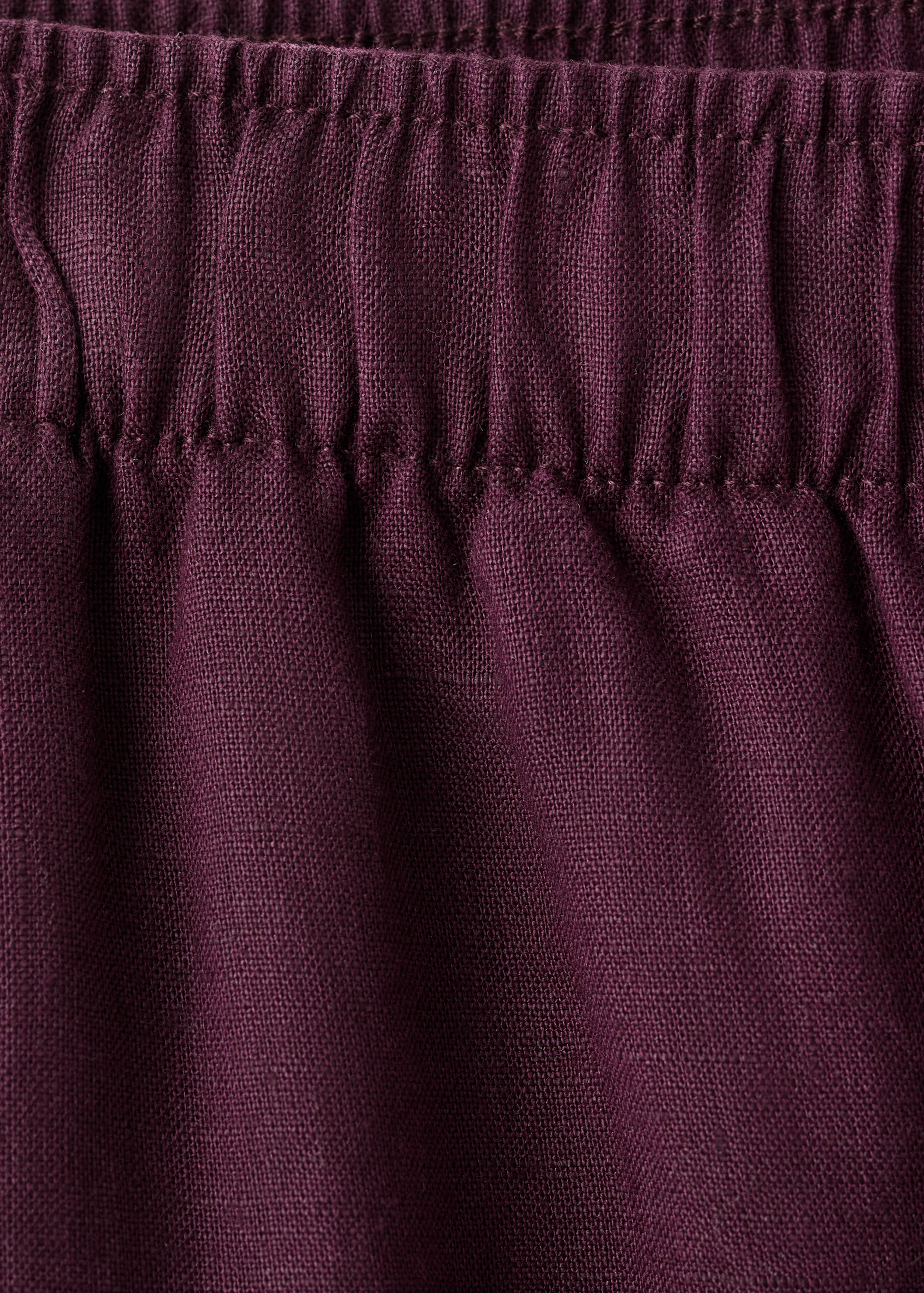 Straight linen-blend trousers - Details of the article 0