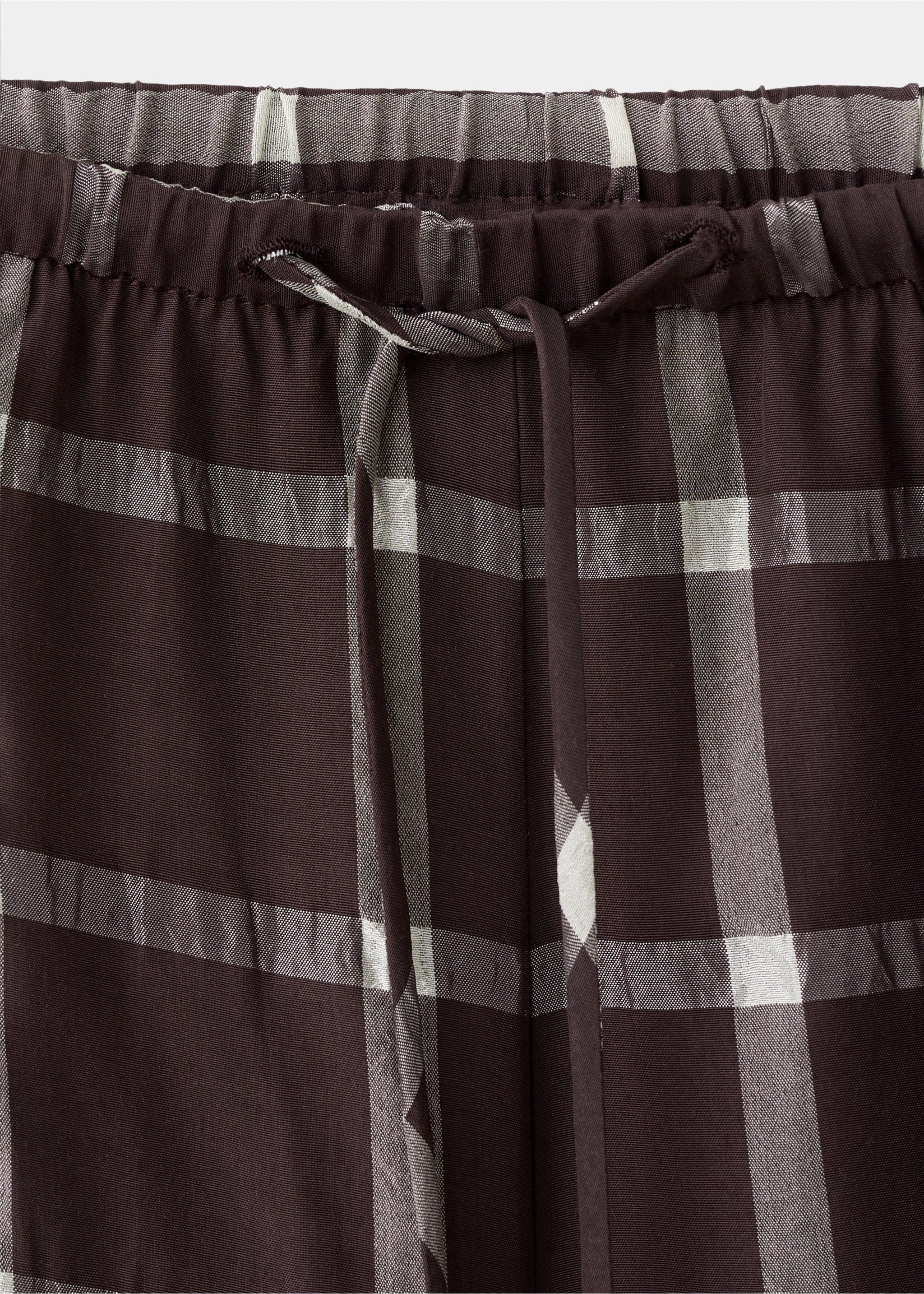 Mid-rise harem pants - Details of the article 8, Burgundy. Ref: 27076361-00.